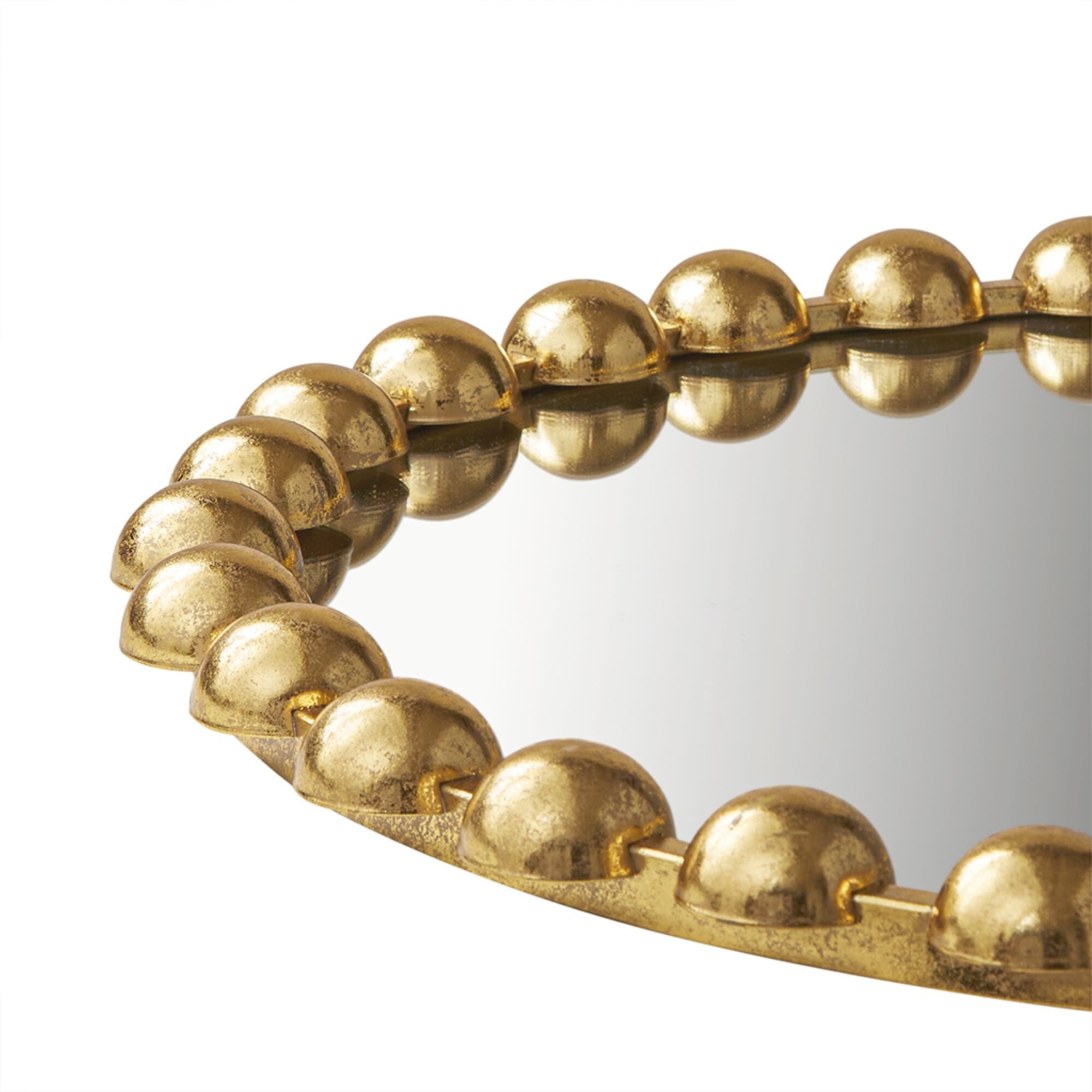 Madison Park Signature Marlowe Beaded Round Wall Mirror