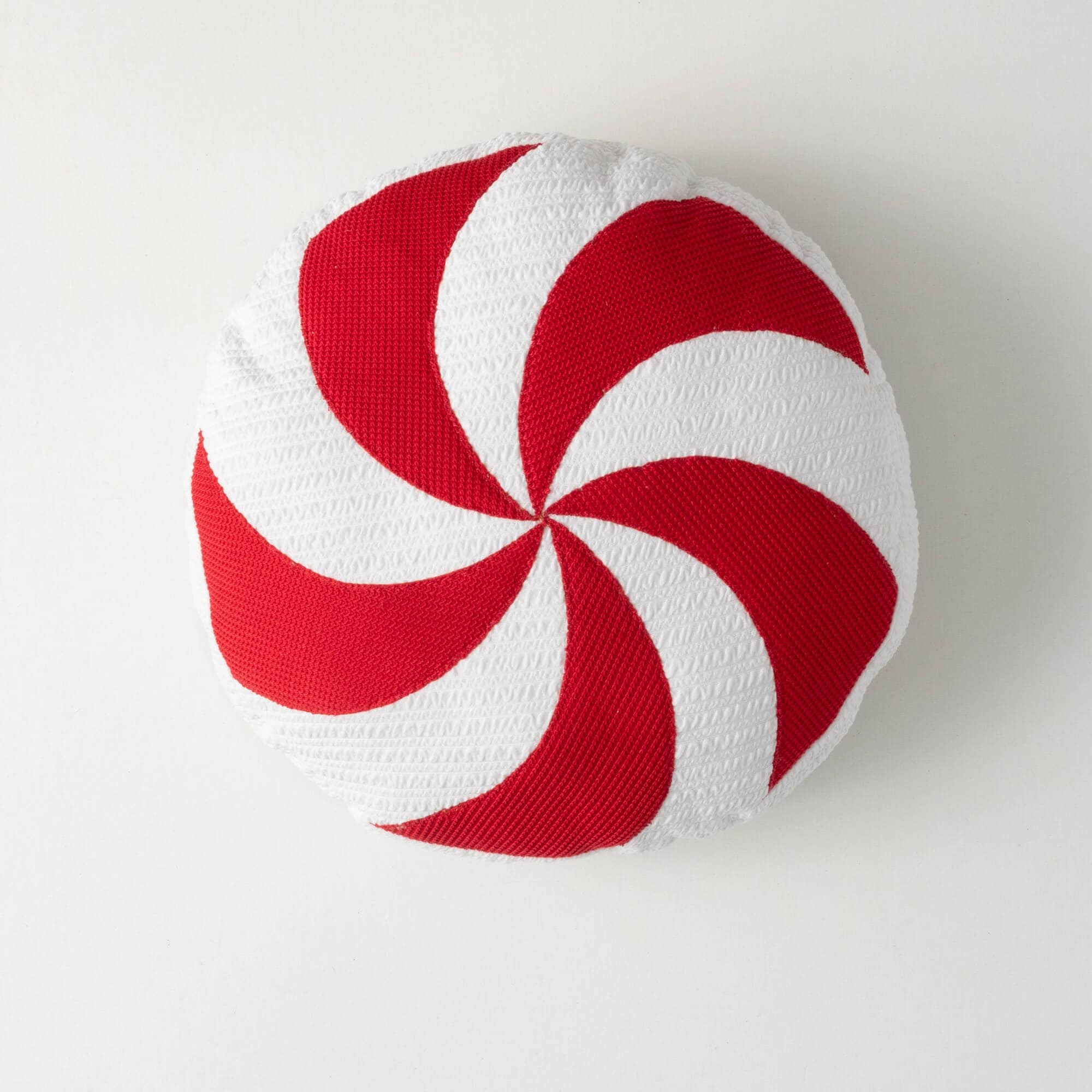 15H Sullivans Christmas Peppermint Candy Pillow, Red-White