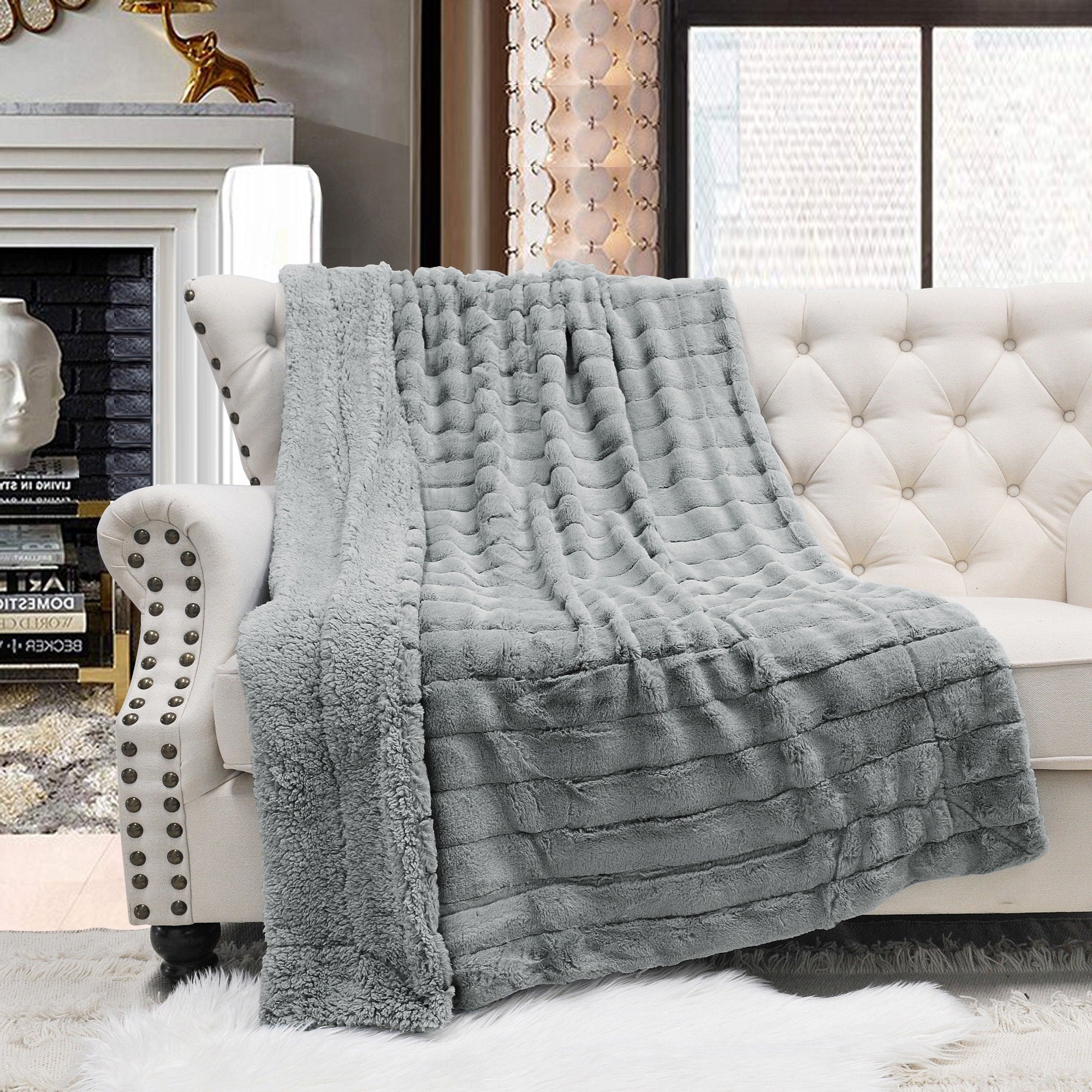 Solid Color SuperMink FauxFur Throw