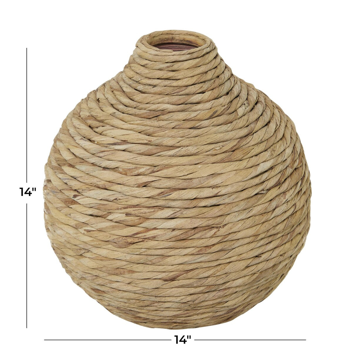 Seagrass Handmade Woven Decorative Vase - Brown - The Novogratz