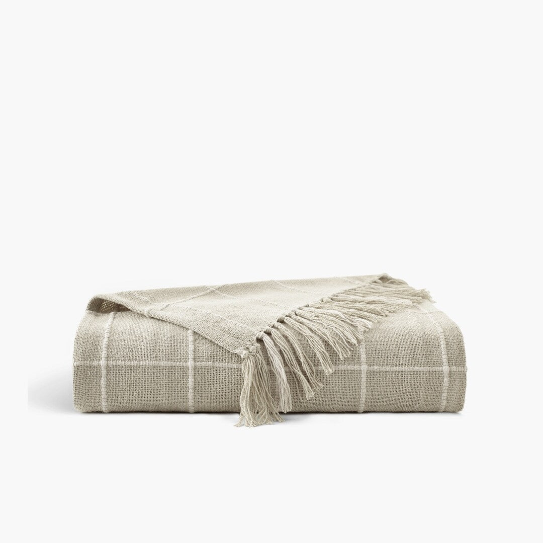 Truly Soft Windowpane Organic Throw Blanket