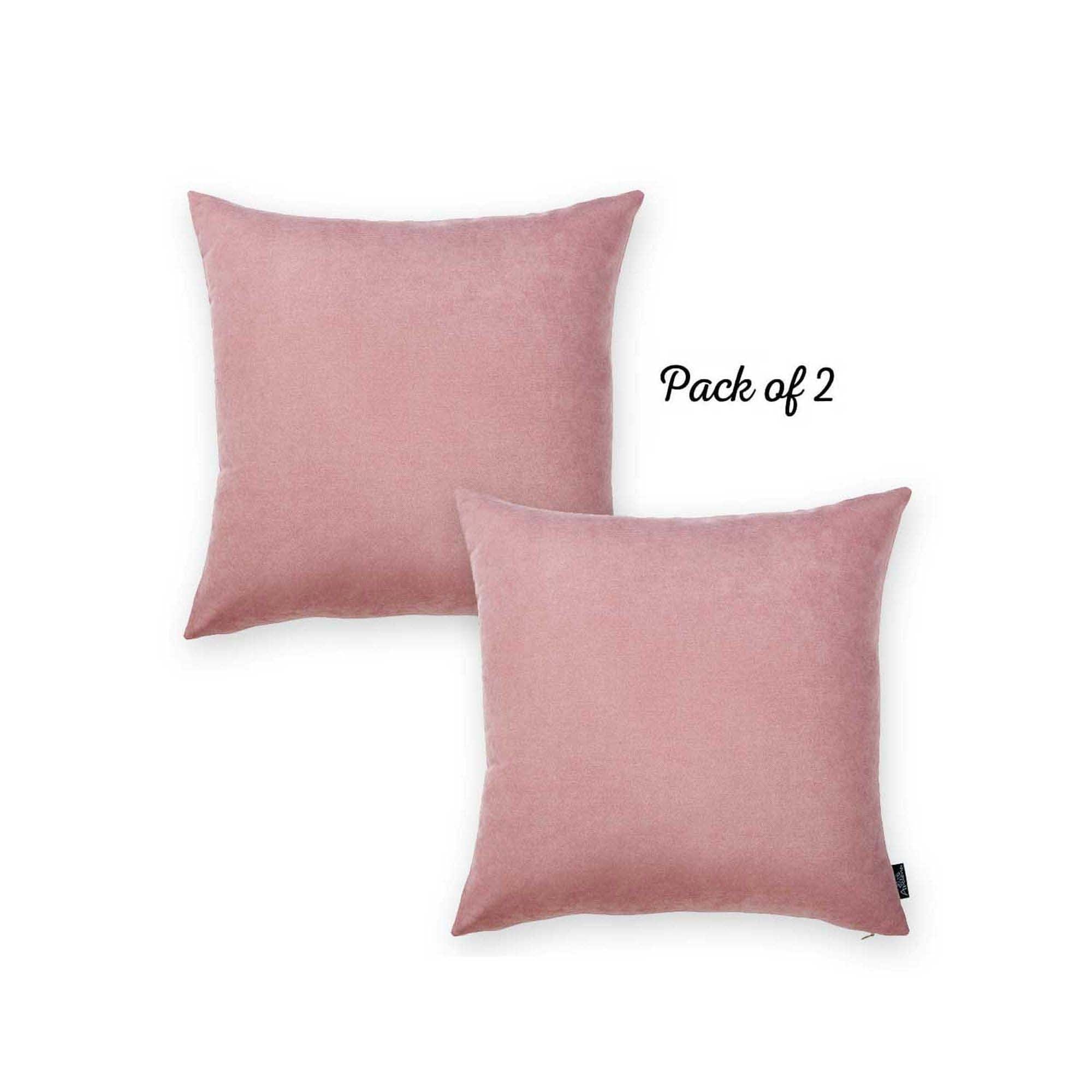 Honey Set of 2 Decorative Throw Pillow Cover Solid Color