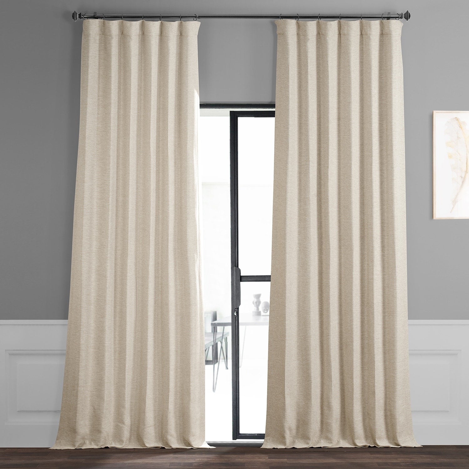 Exclusive Fabrics Bellino Oat Cream Room Darkening Curtain (1 Panel)