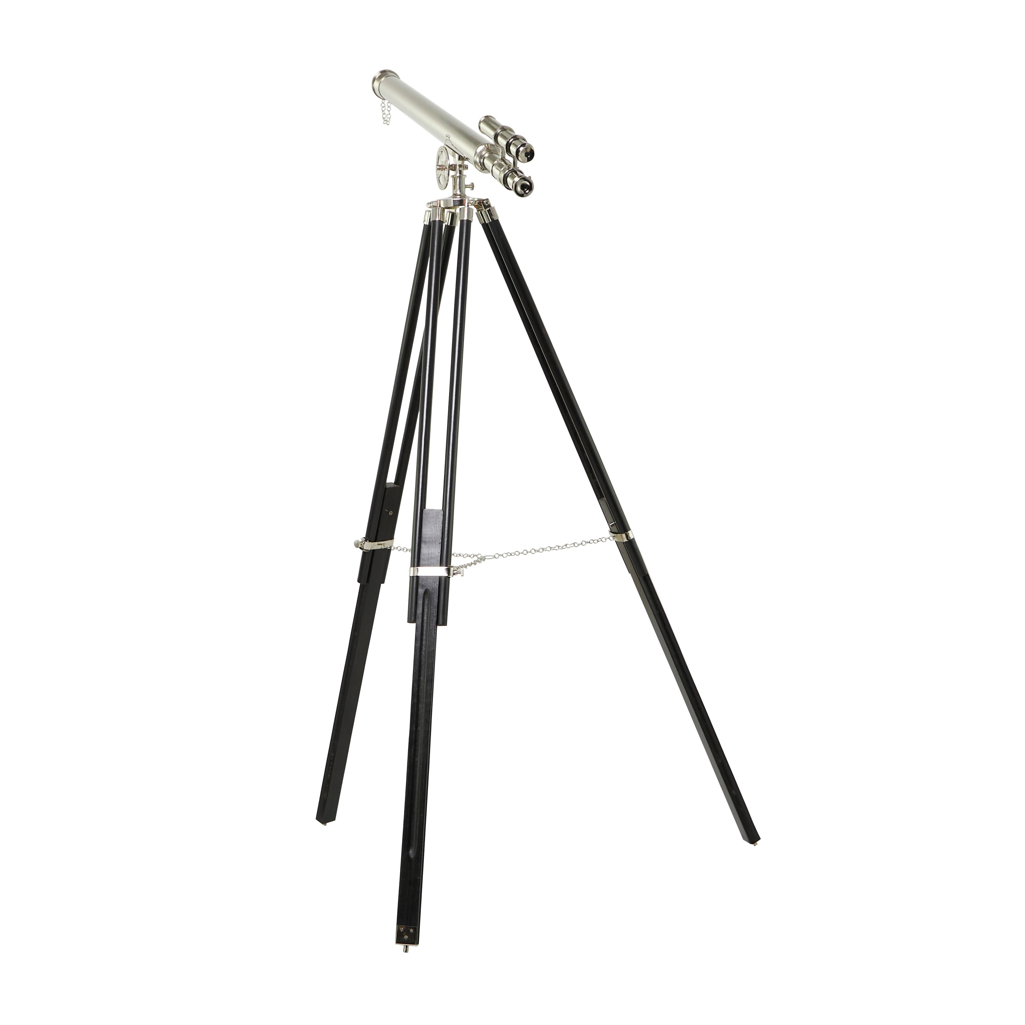 Polished Vintage Metal Telescope - Silver, Gold, Brass