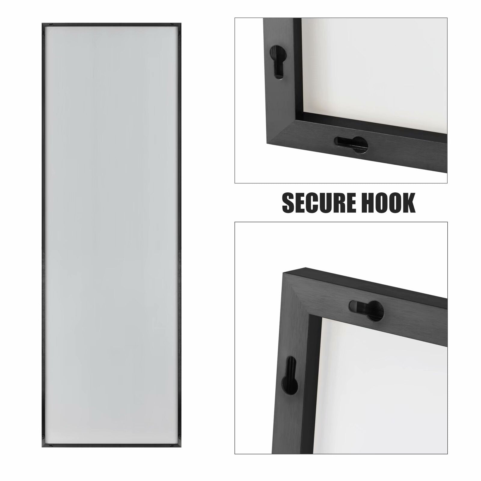 Aluminum Alloy Full-length Hanging, Leaning, or Standing Mirror