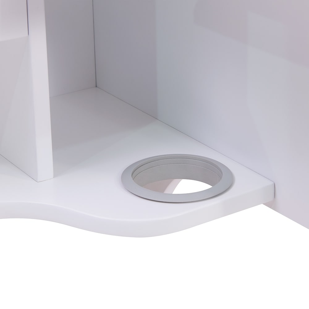SEI Furniture Black Wall Mounted ledge with Vanity Mirror