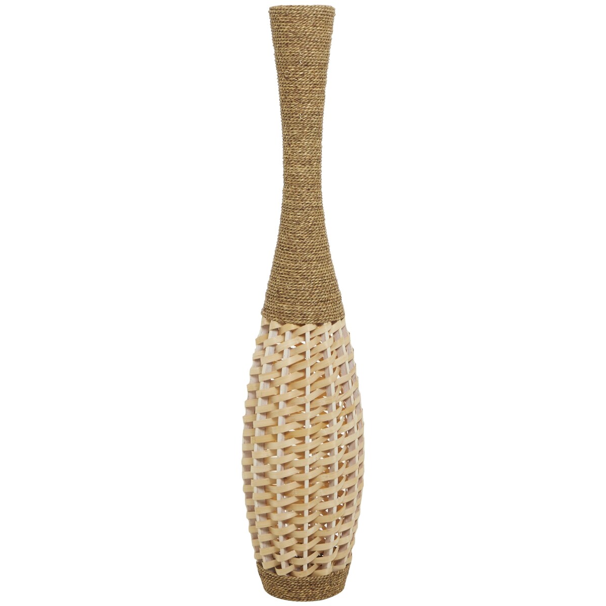 Seagrass Handmade Tall Woven Floor Decorative Vase - Brown - Roche River Decor