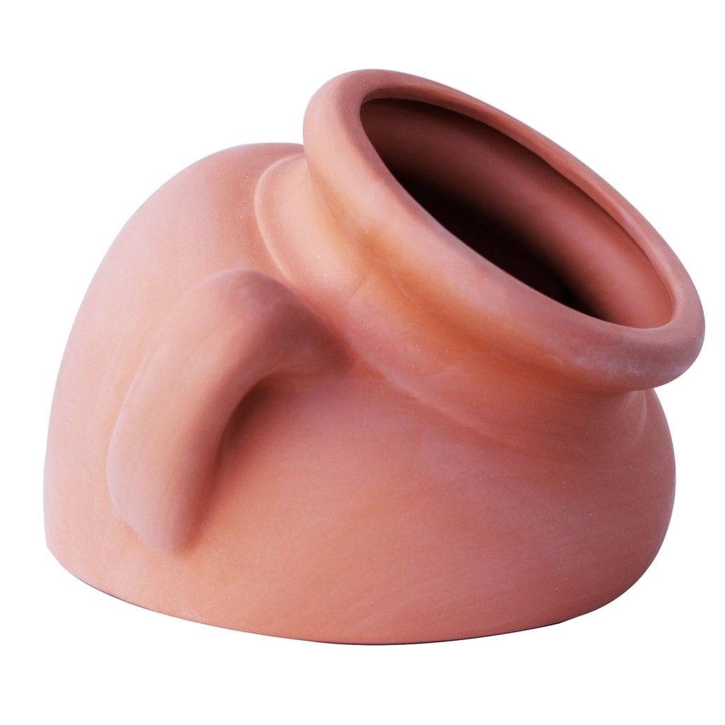 Natural Terracotta Fallen Pot or Hanging Pot with Loops Handles