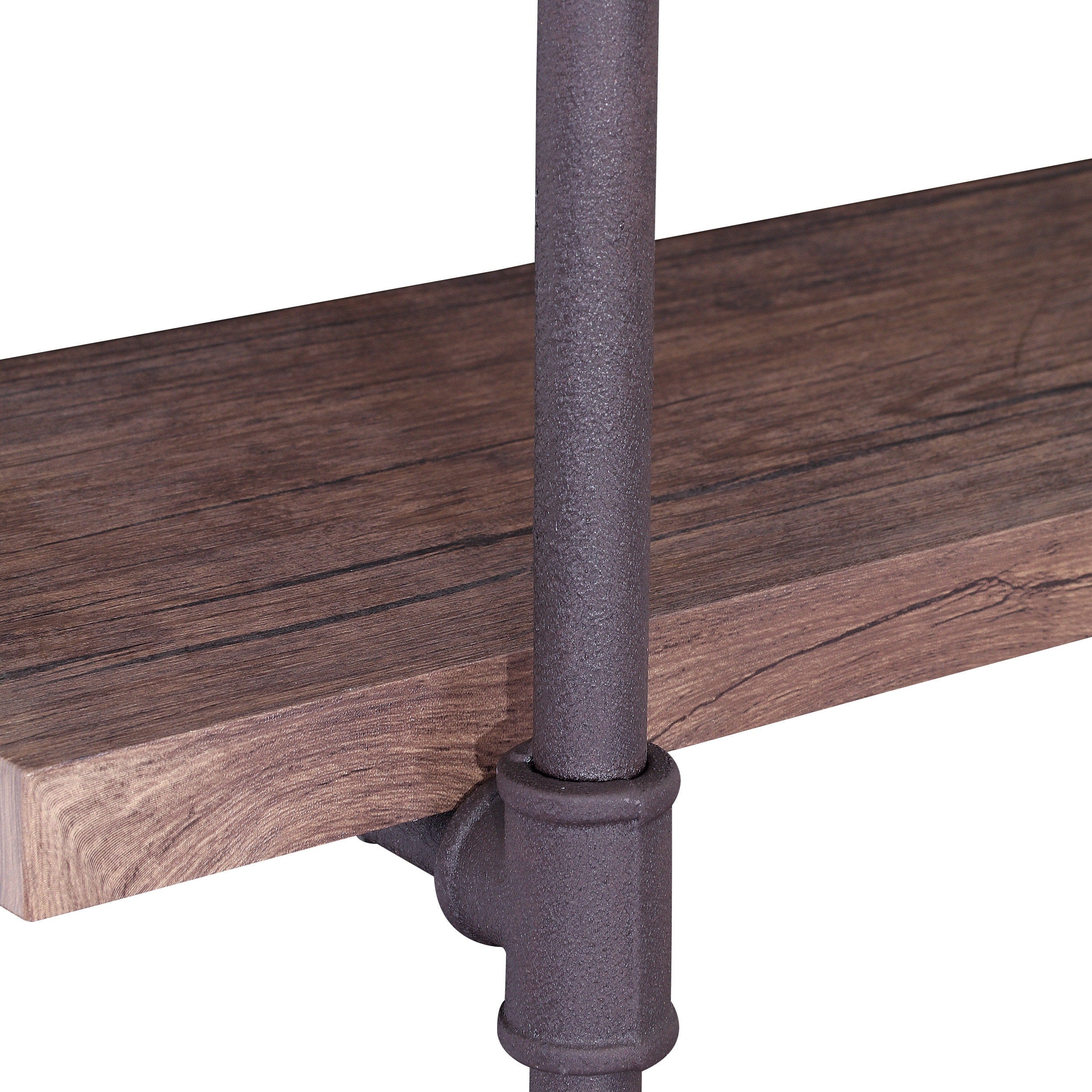 Tarian Industrial 2 Shelf Faux Wood Floating Shelf by Christopher Knight Home - 31.50 W x 12.00 D x 23.00 H