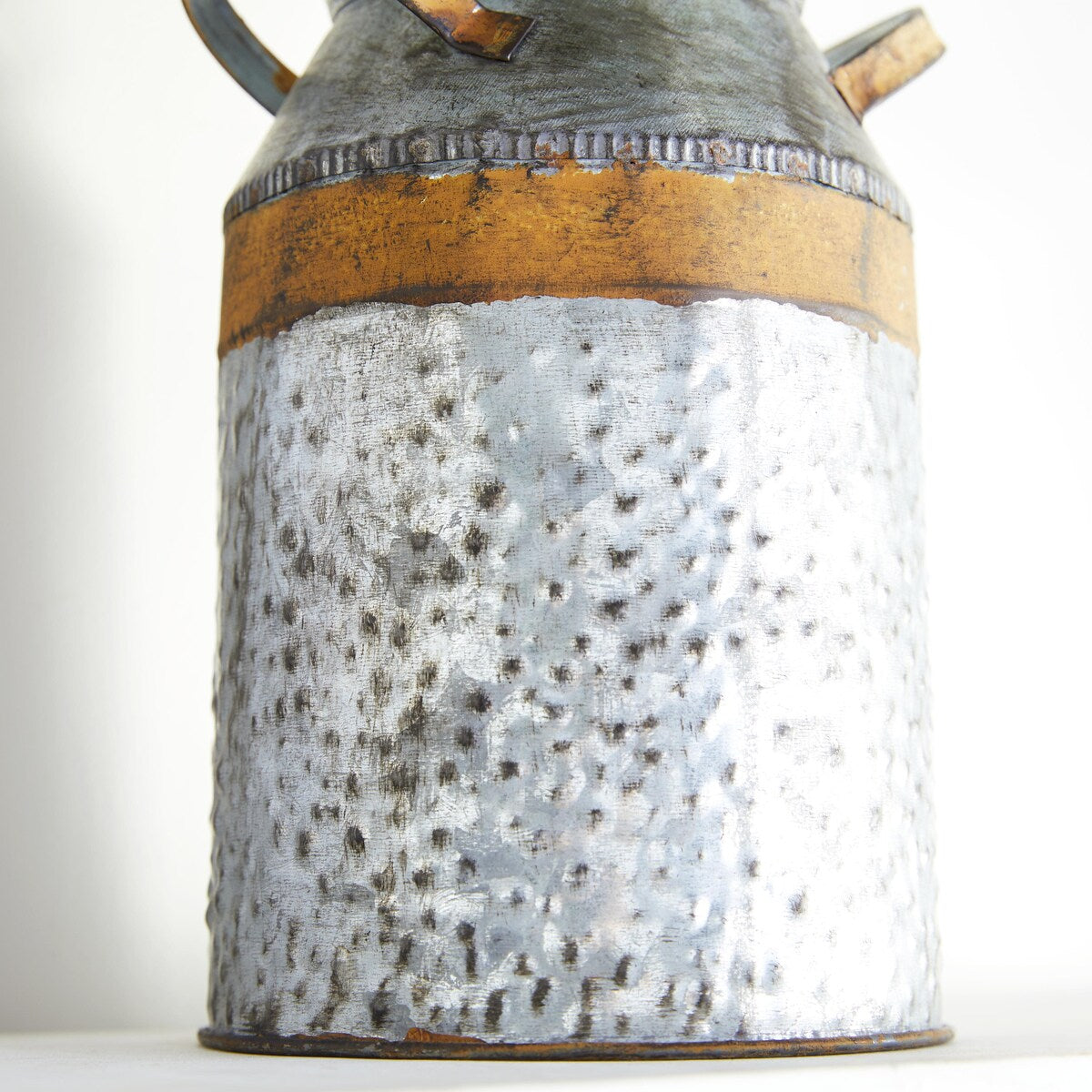 Metal Milk Can Decorative Vase - Gray - Roche River Decor