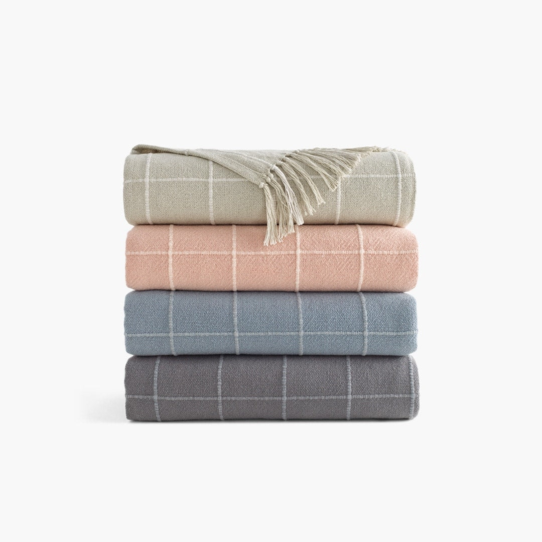 Truly Soft Windowpane Organic Throw Blanket