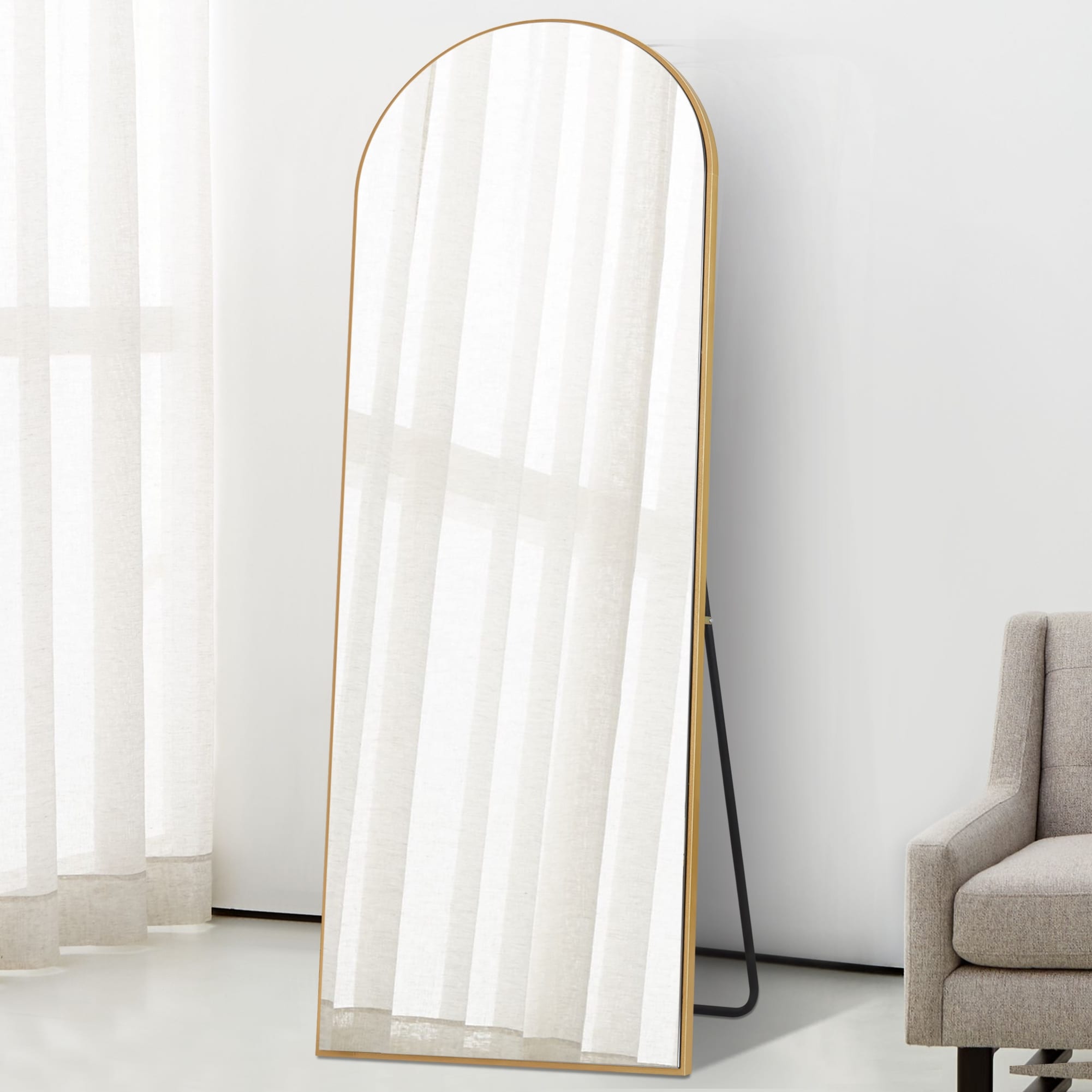 Lumioca Arched Full Length Standing Floor/ Wall Mirror