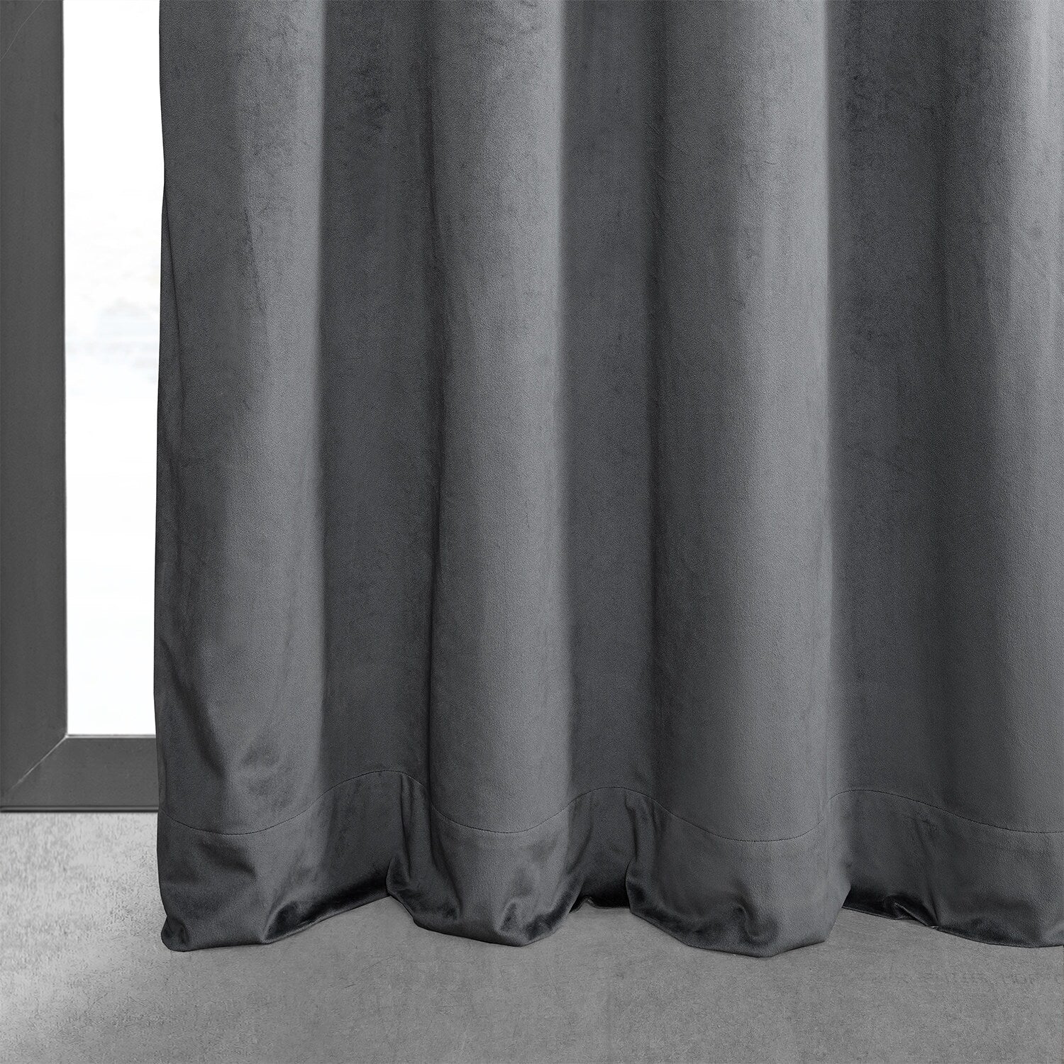 Exclusive Fabrics Signature Grommet Velvet Blackout Curtain (1 Panel)