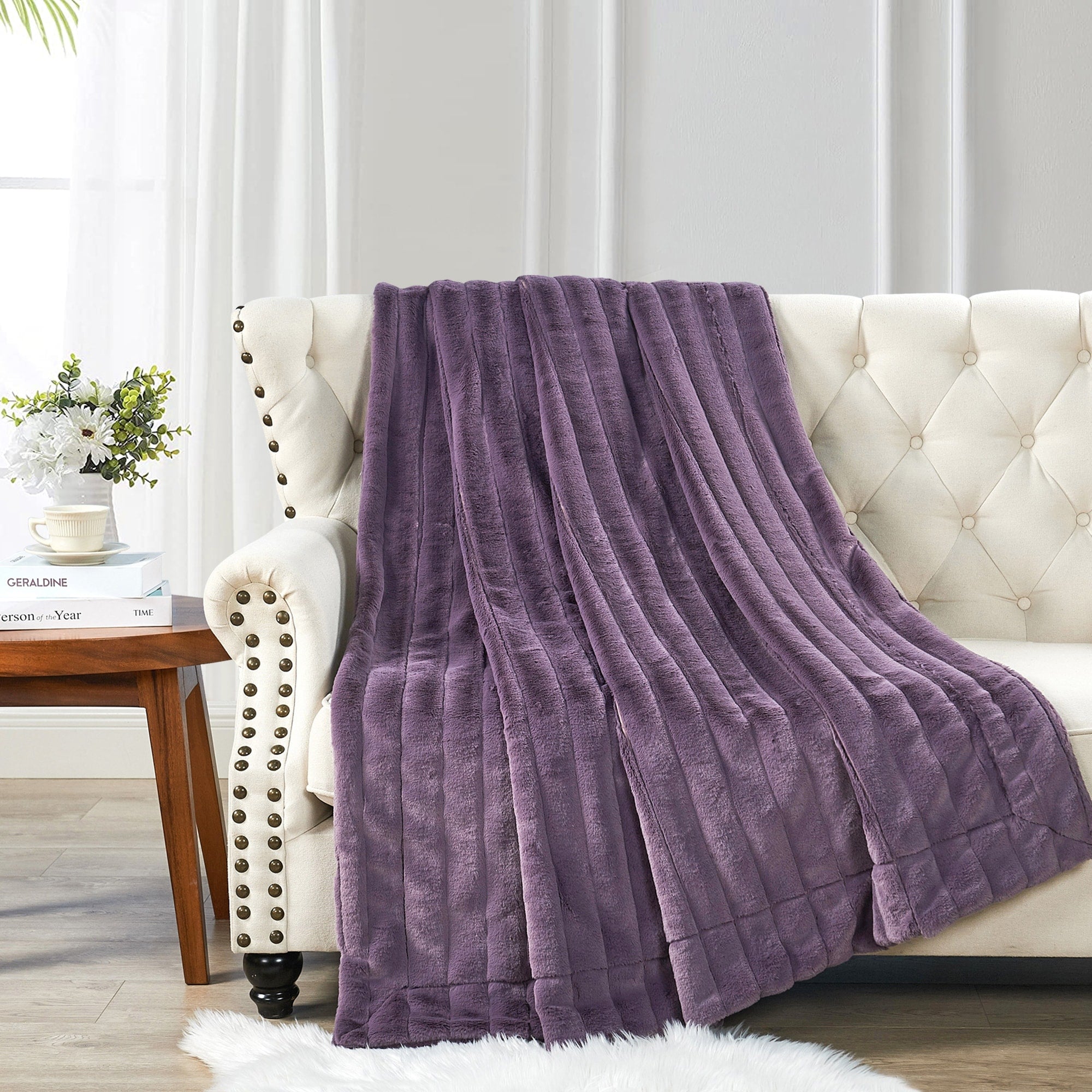 Solid Color SuperMink FauxFur Throw