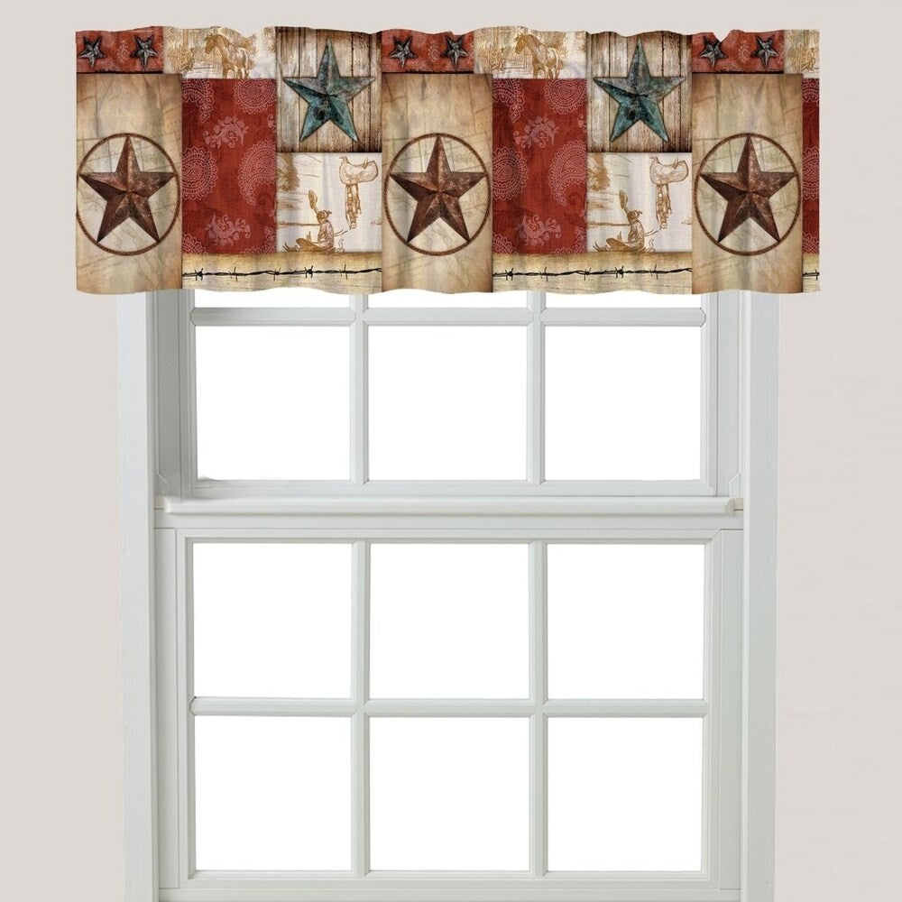 Laural Home Rodeo Patch Window Valance - 60 x 18