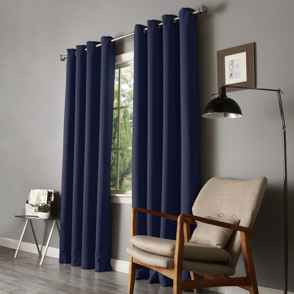 Aurora Home Thermal Insulated Blackout Curtain Panel Pair - 52w x 90l