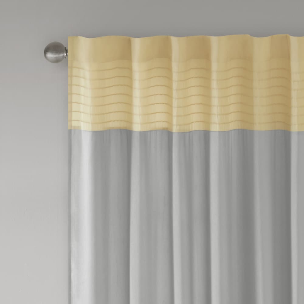 Madison Park Selma Polyoni Pintuck Single Window Curtain Panel