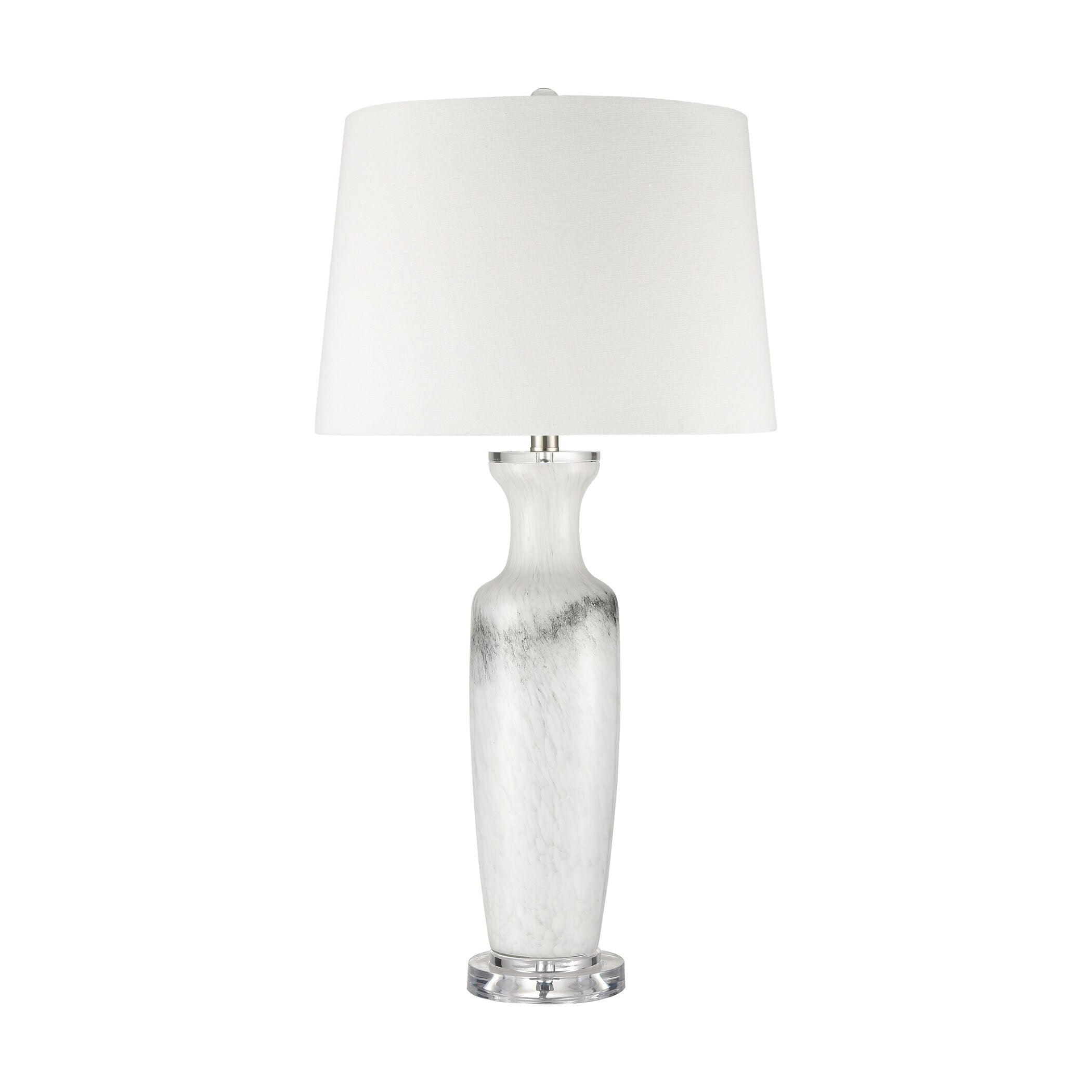 Abilene glass table lamp in White (Set of 2)