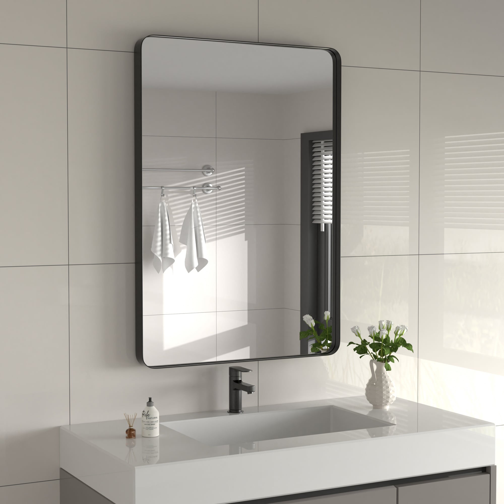 Stainless Steel Rectangular Mirror, Bathroom Mirror, Dressing Mirror, Wall Mirror, Decorative Mirror