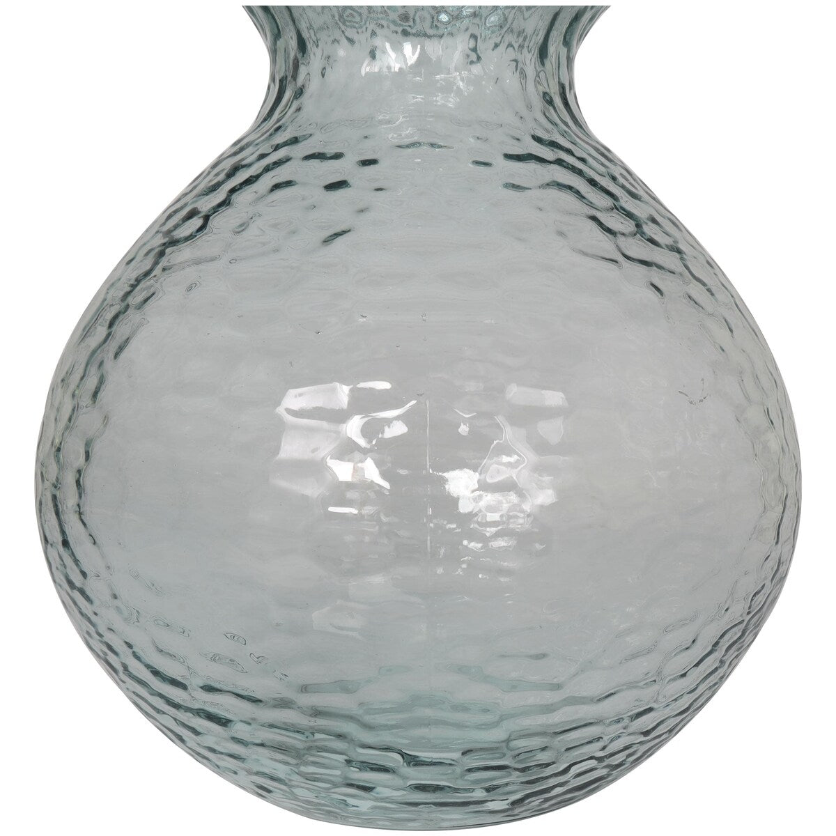 Recycled Glass Handmade Textured Decorative Vase - Clear - Roche River Decor