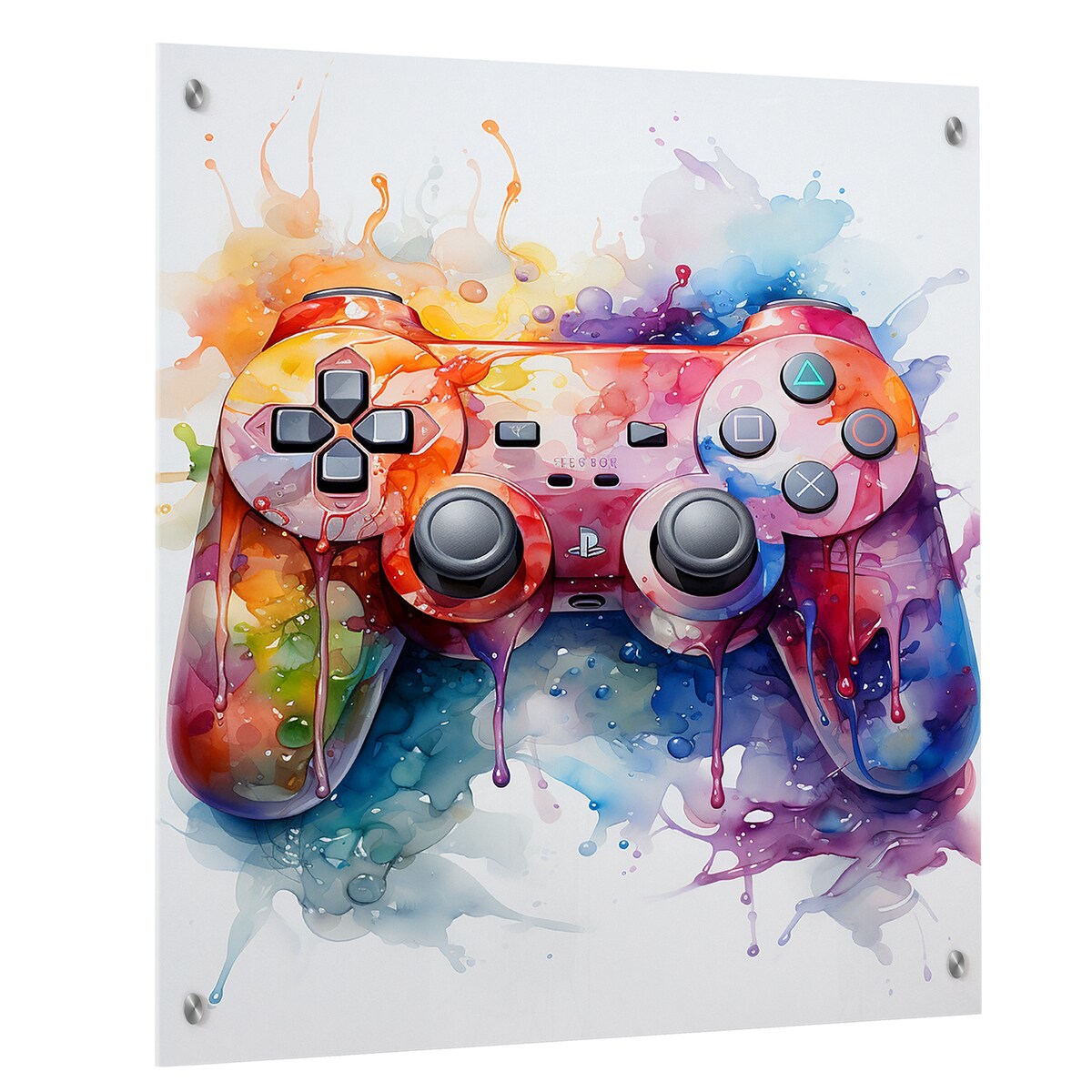 Designart Colorful Video Game Gameplay Bliss Video Games Multi-Color - Modern Acrylic Wall Art For Hallway Decor