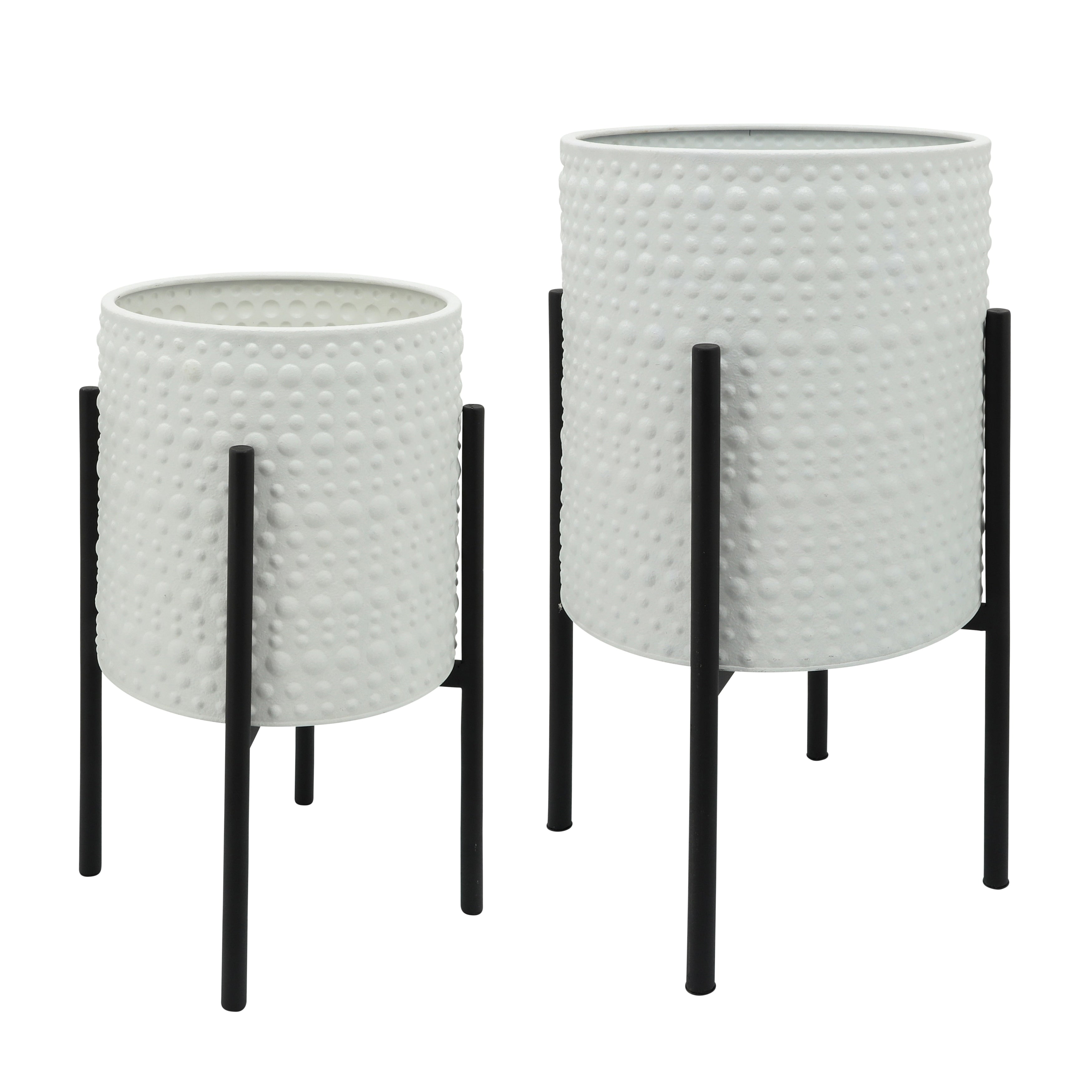 Sagebrook Home Chic Modern Planter Set of 2 - A Statement Piece for Indoor or Outdoor Greenery, Ideal for Contemporary Spaces