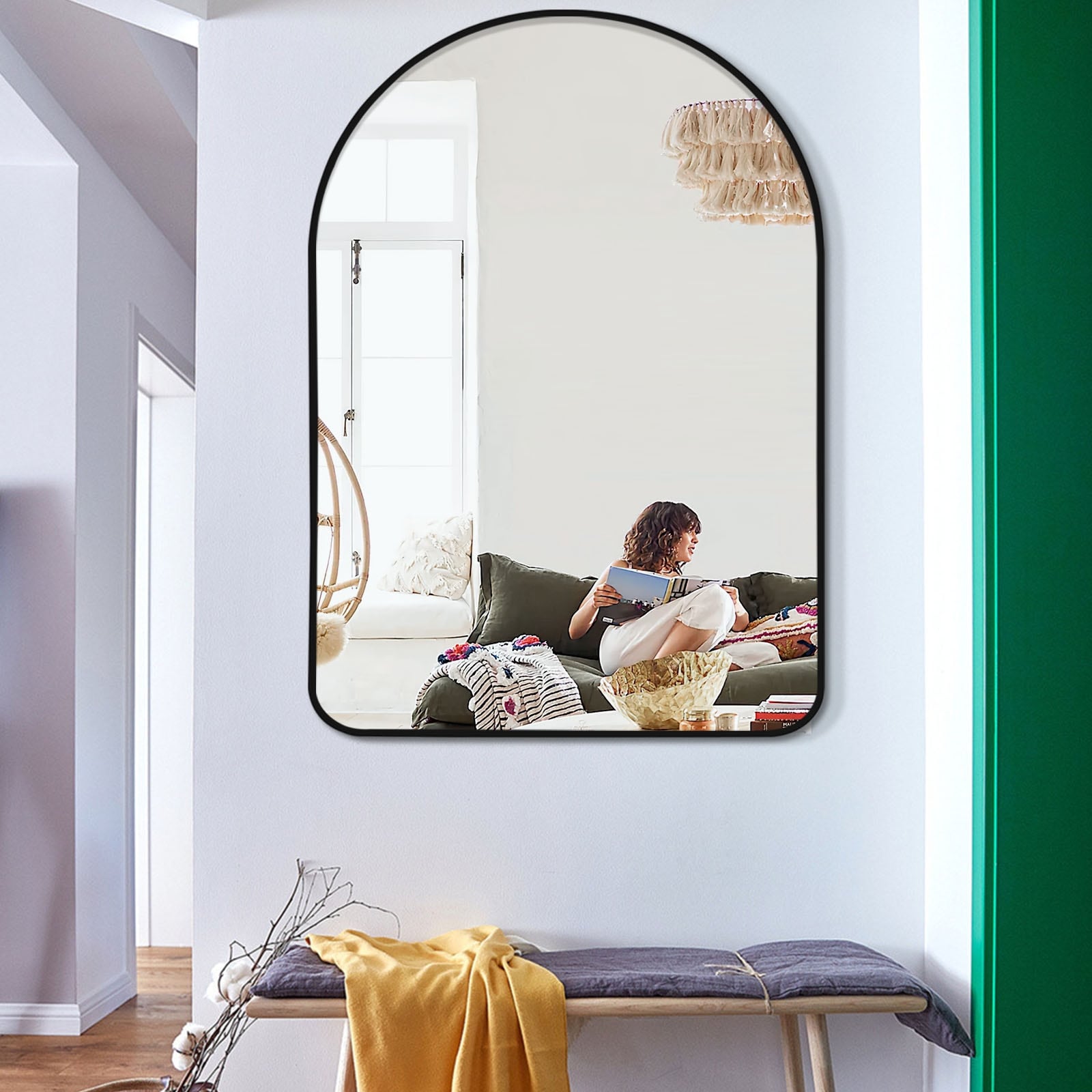 Modern Arch Bathroom Wall-mounted Mirror Vanity Mirror