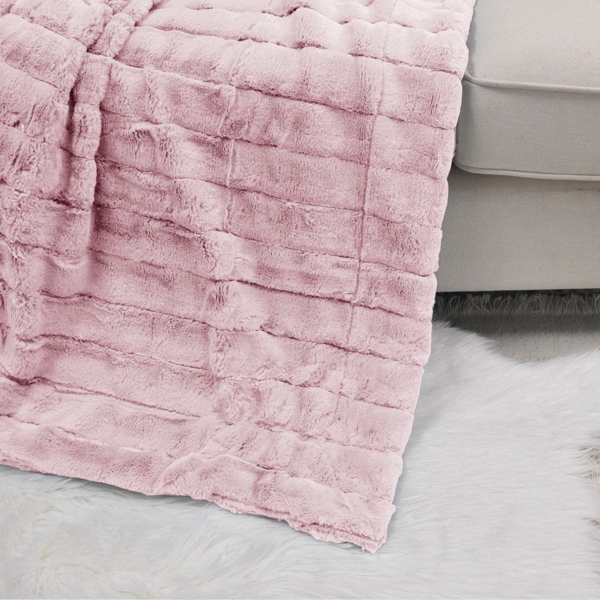 Solid Color SuperMink FauxFur Throw