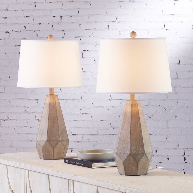 26'' Brown Resin Table Lamp (Set of 2)