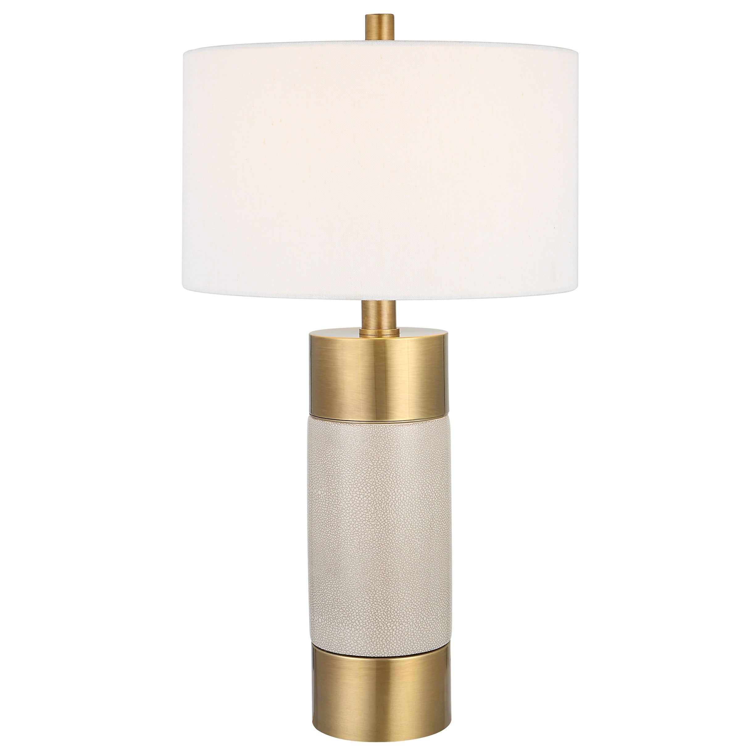 Uttermost Adelia Ivory & Brass Table Lamp - 17 W x 30.5 H x 17 D (inches)