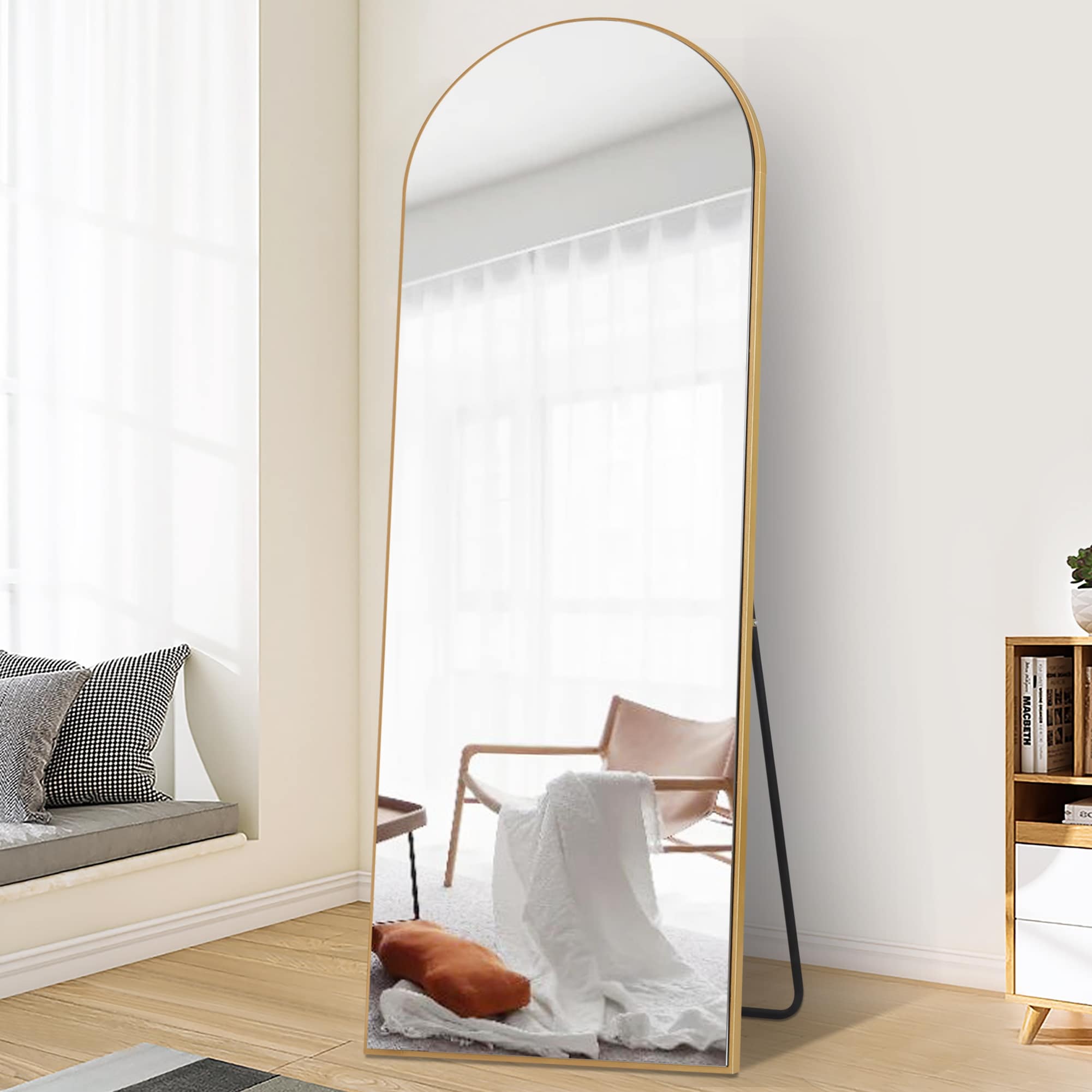 Lumioca Arched Full Length Standing Floor/ Wall Mirror