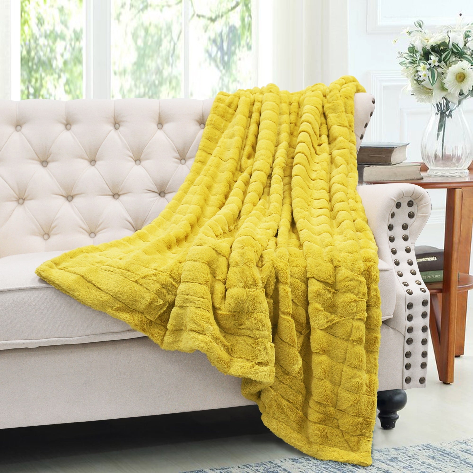 Solid Color SuperMink FauxFur Throw