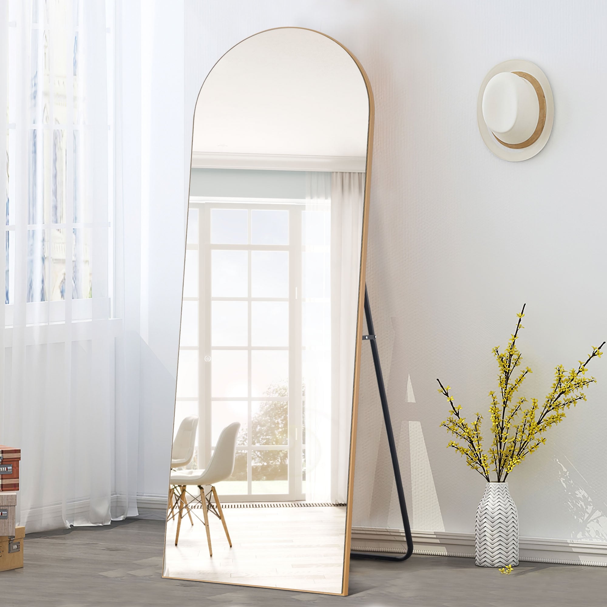 Lumioca Arched Full Length Standing Floor/ Wall Mirror