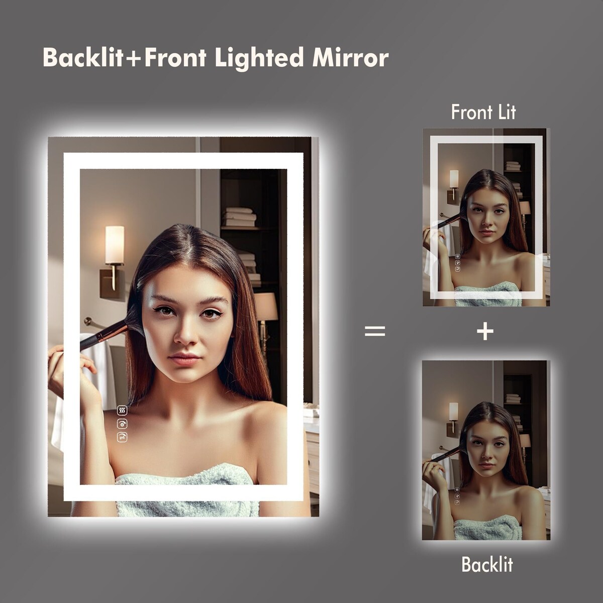 20x28 LED Bathroom Mirror with Lights