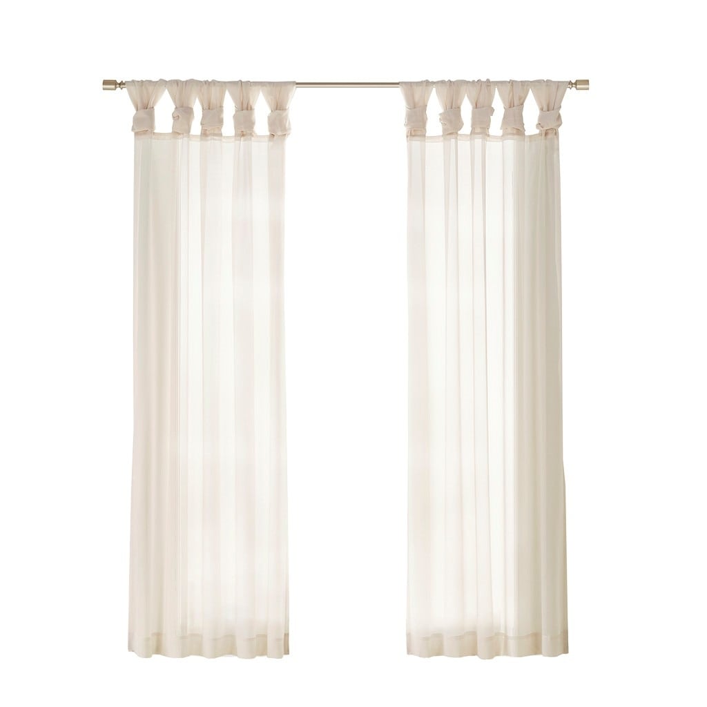 Twisted Tab Voile Sheer Window Pair