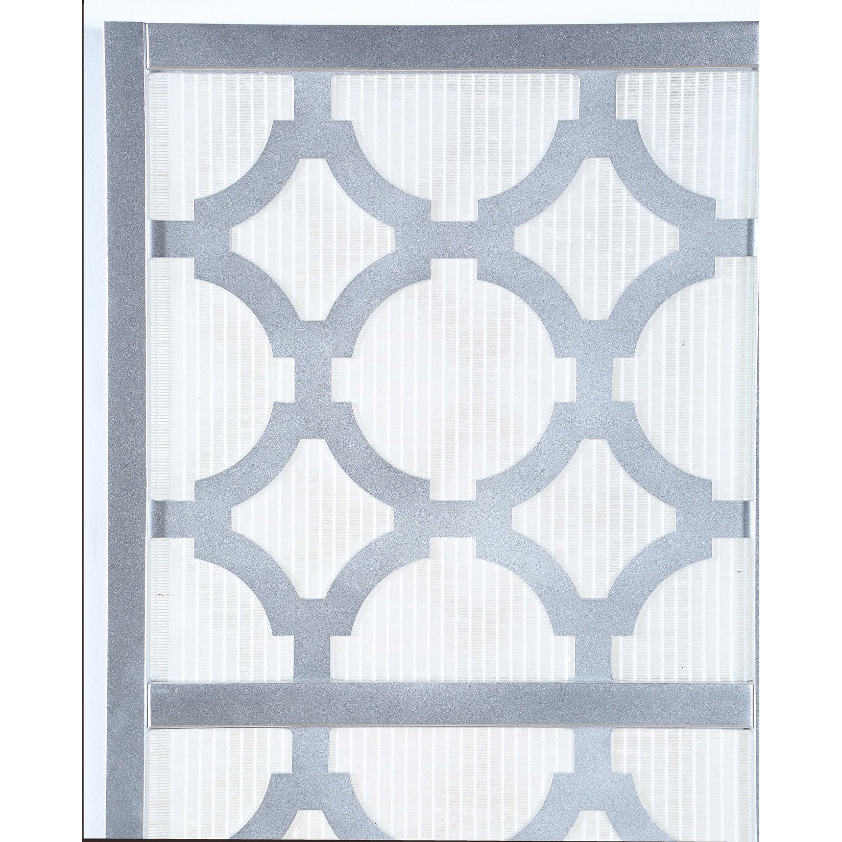 Roundhill Furniture Quatrefoil Infused Diamond Design 4-panel Room Divider