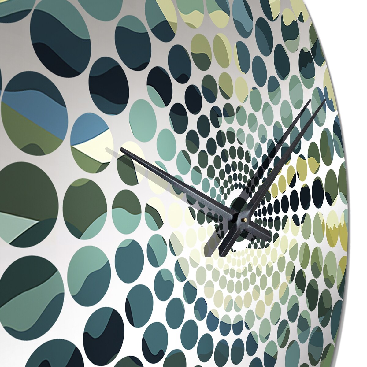 Designart Camouflage Green And Brown Wave Green Camouflage Clocks Modern Oversized Wall Clocks For Entryway
