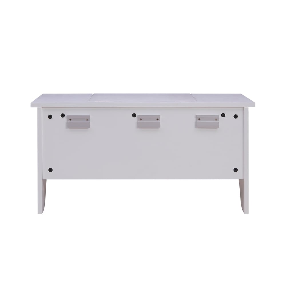 SEI Furniture Black Wall Mounted ledge with Vanity Mirror