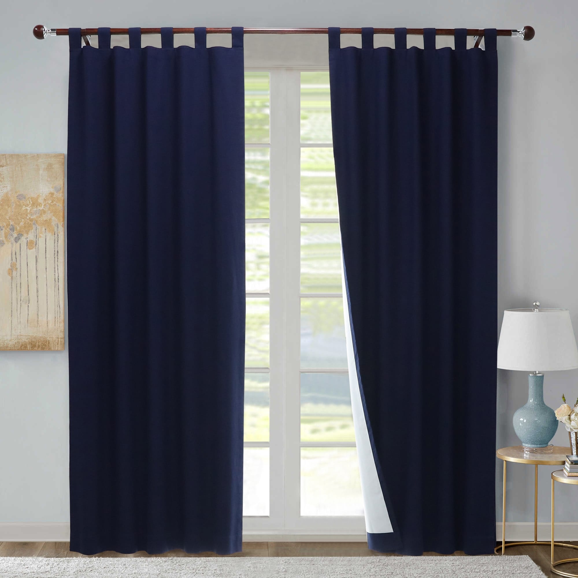 ThermaLogic Weathermate Insulated Cotton Tab Top Curtain Panel - Pair