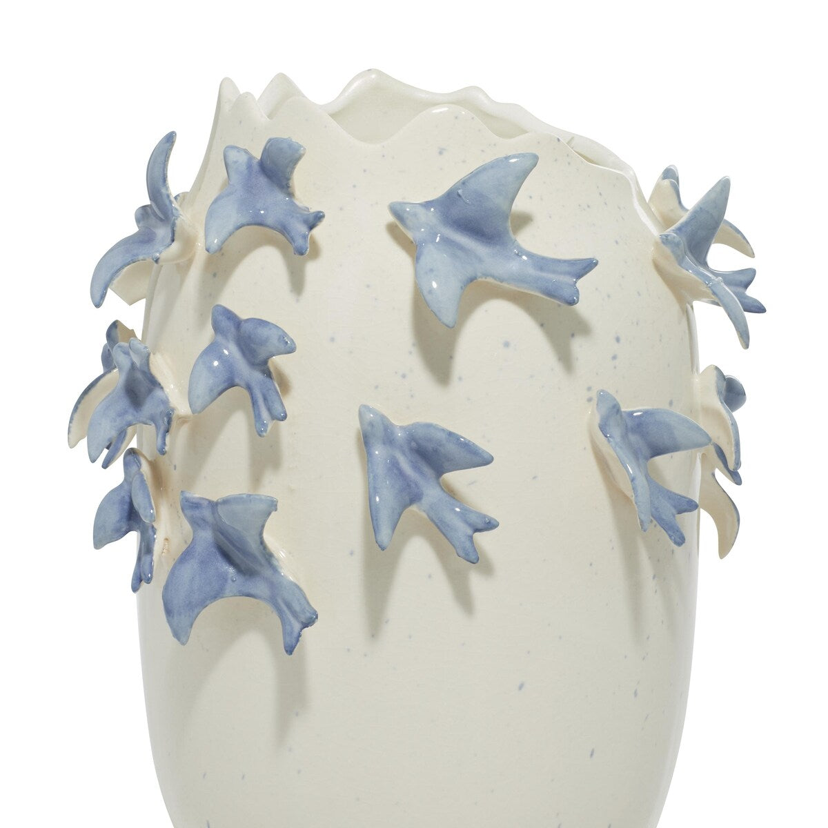 Ceramic Bird 3D Decorative Vase - White - Roche River Decor