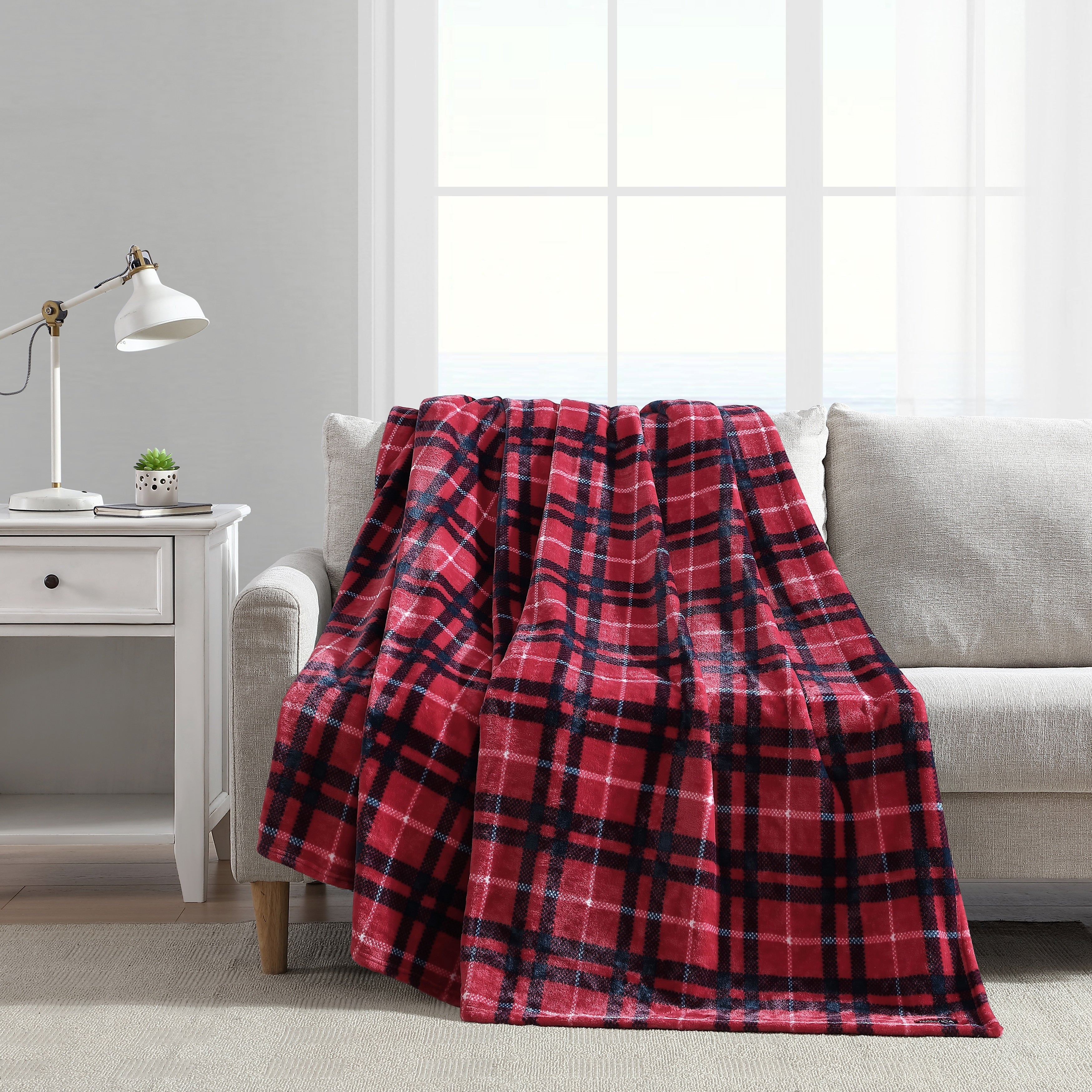 Nautica Printed Ultra Soft Plush Printed Fleece Blanket