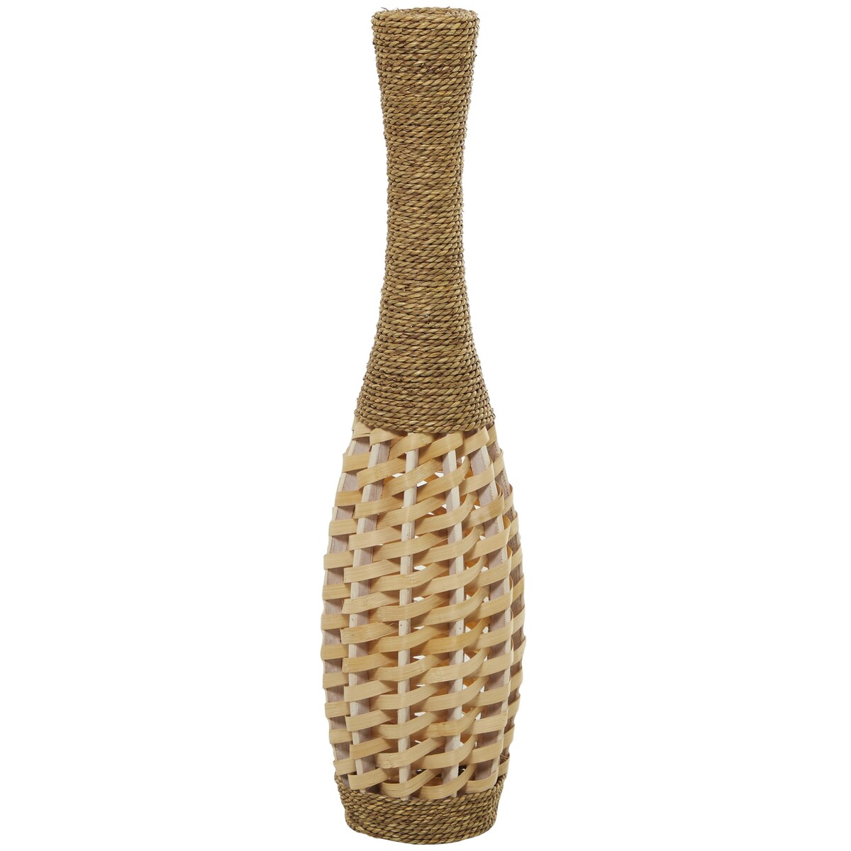 Seagrass Handmade Tall Woven Floor Decorative Vase - Brown - Roche River Decor