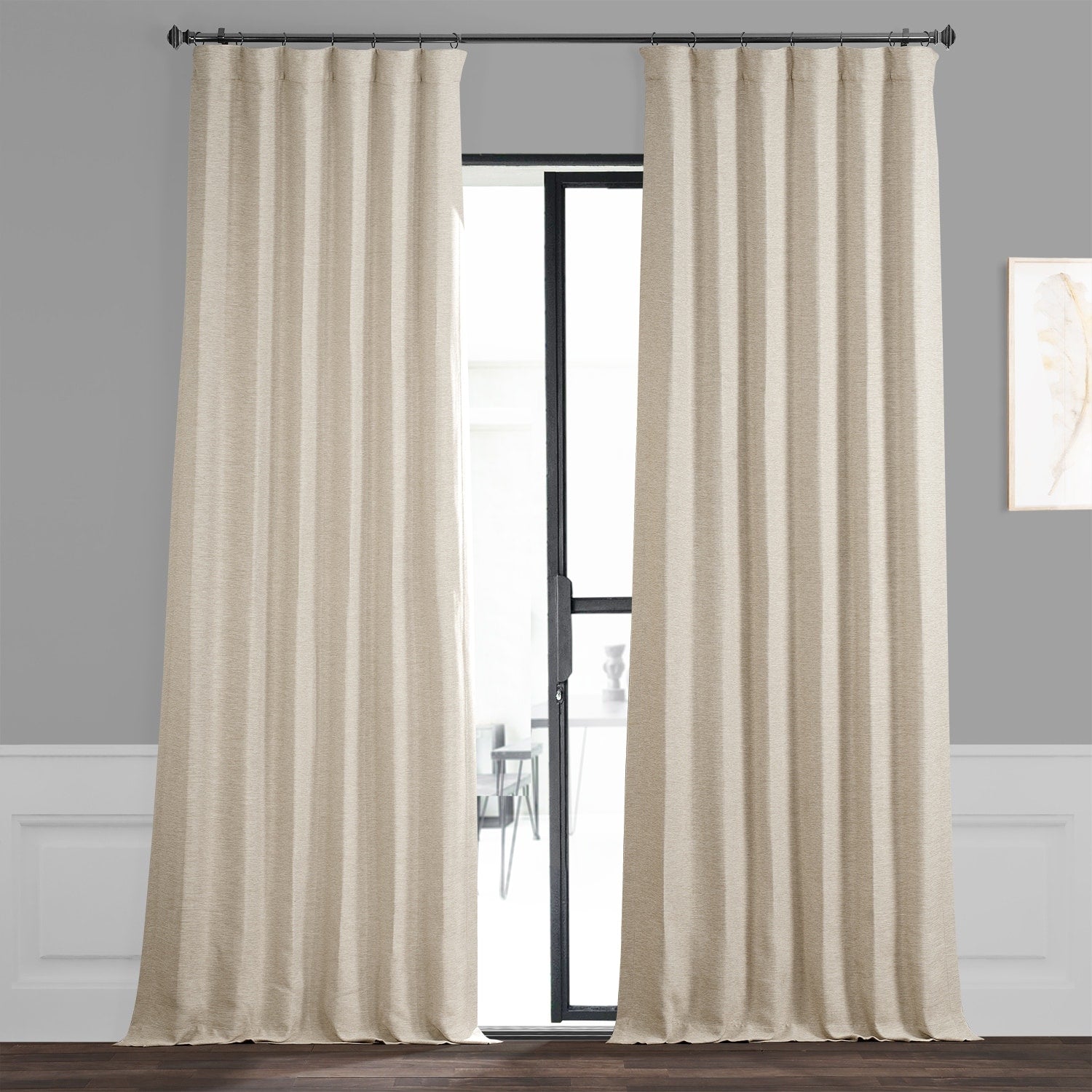 Exclusive Fabrics Bellino Oat Cream Room Darkening Curtain (1 Panel)