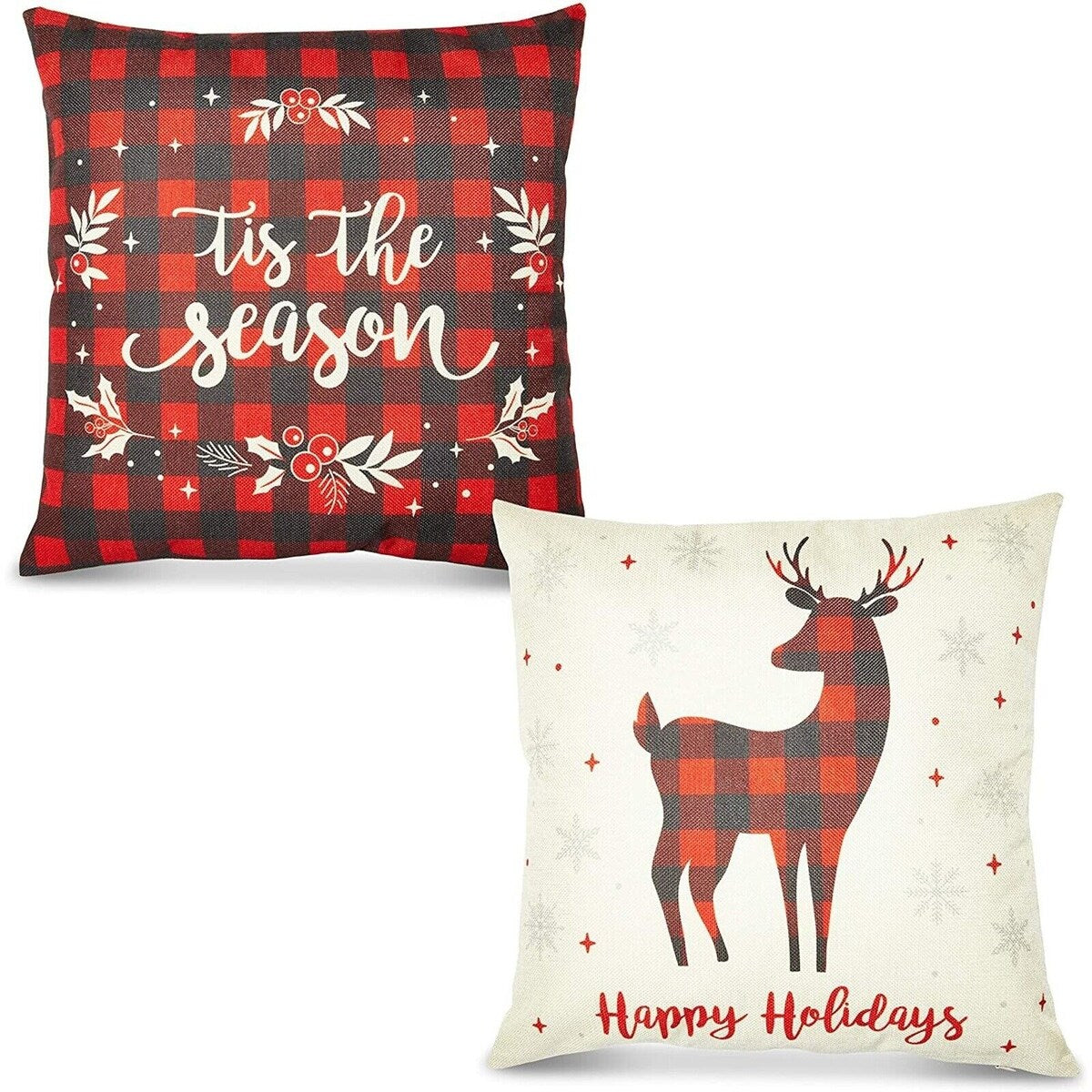 Set of 6 Christmas Throw Pillow Covers