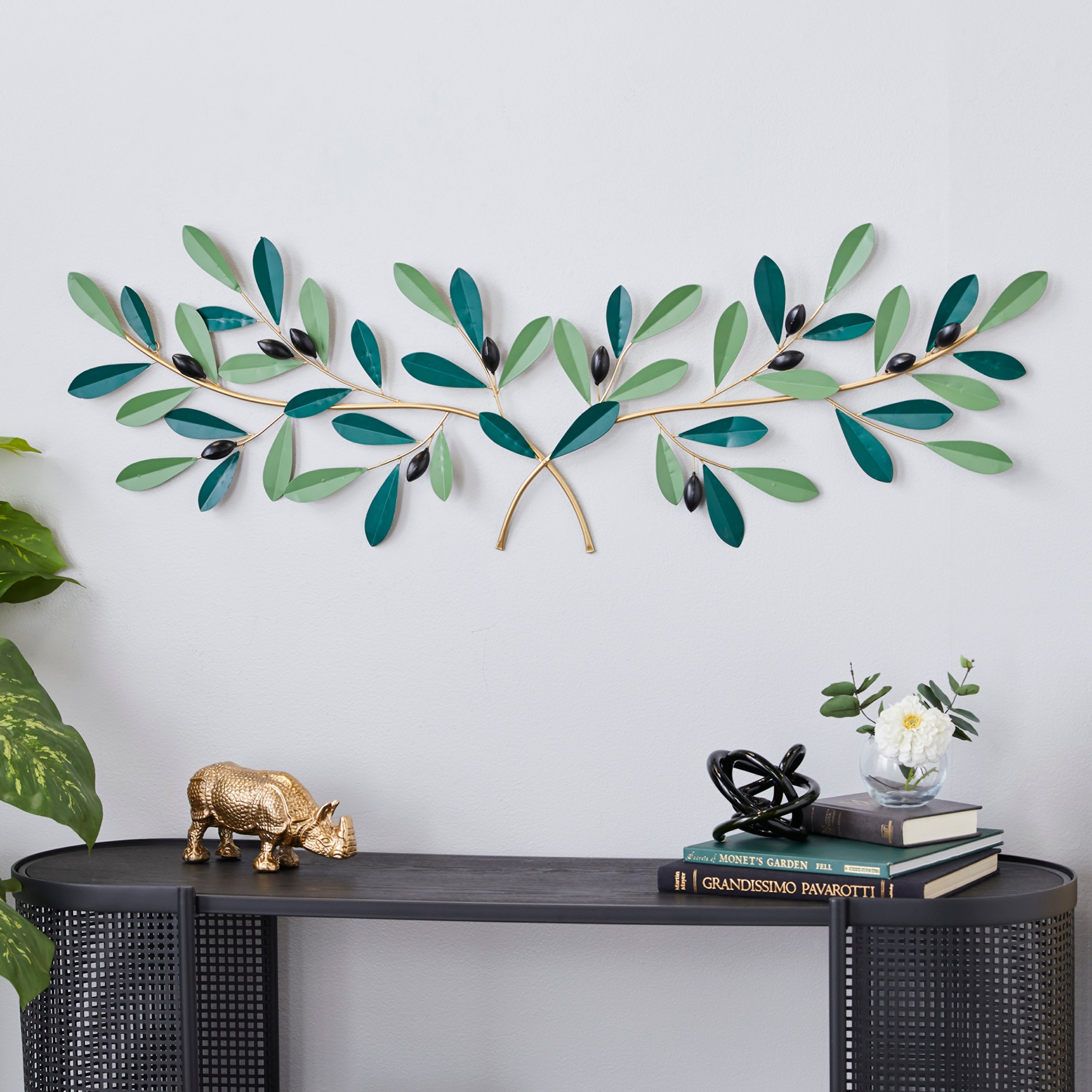 Green Iron Farmhouse Wall Decor 16 x 46 x 2