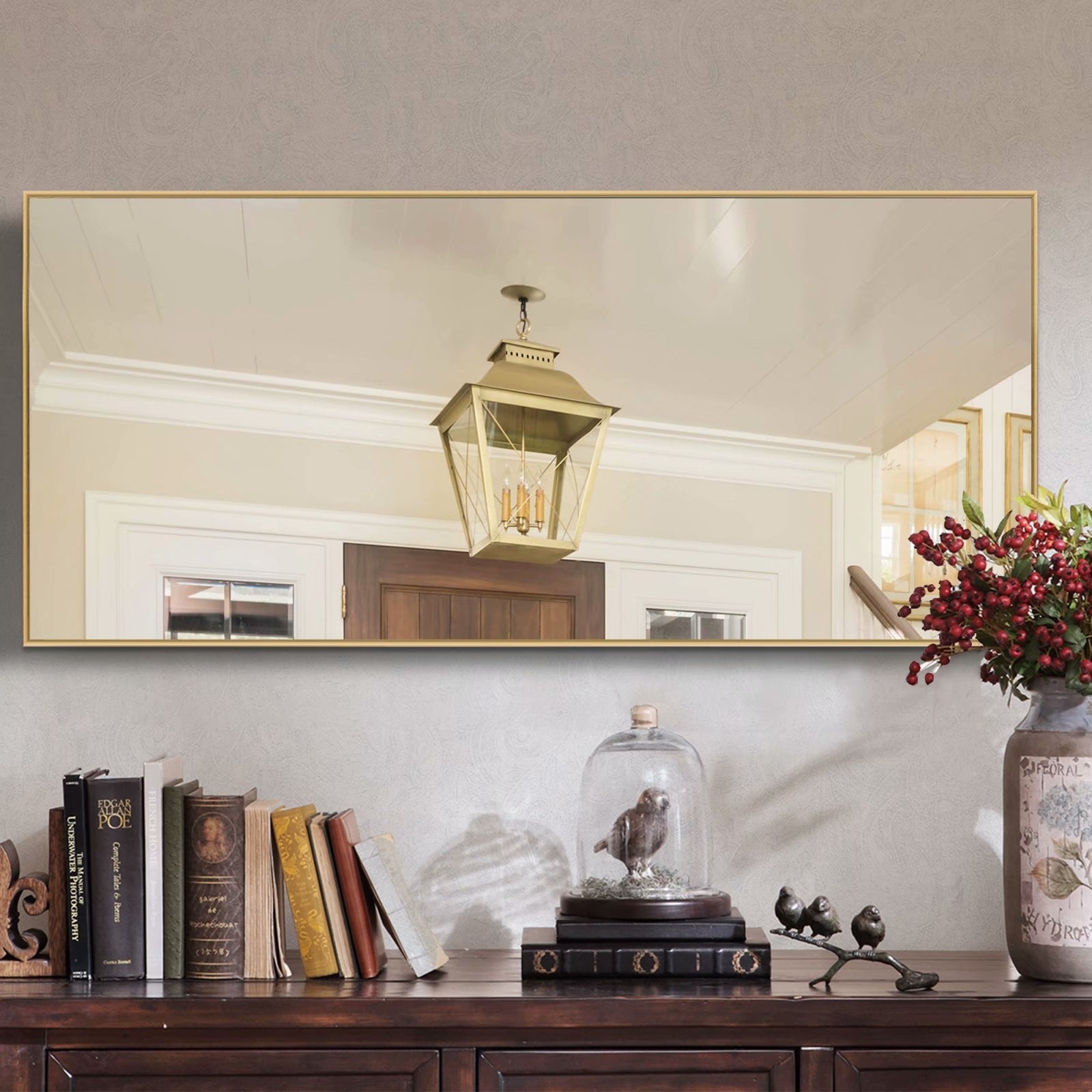 Aluminum Alloy Full-length Hanging, Leaning, or Standing Mirror