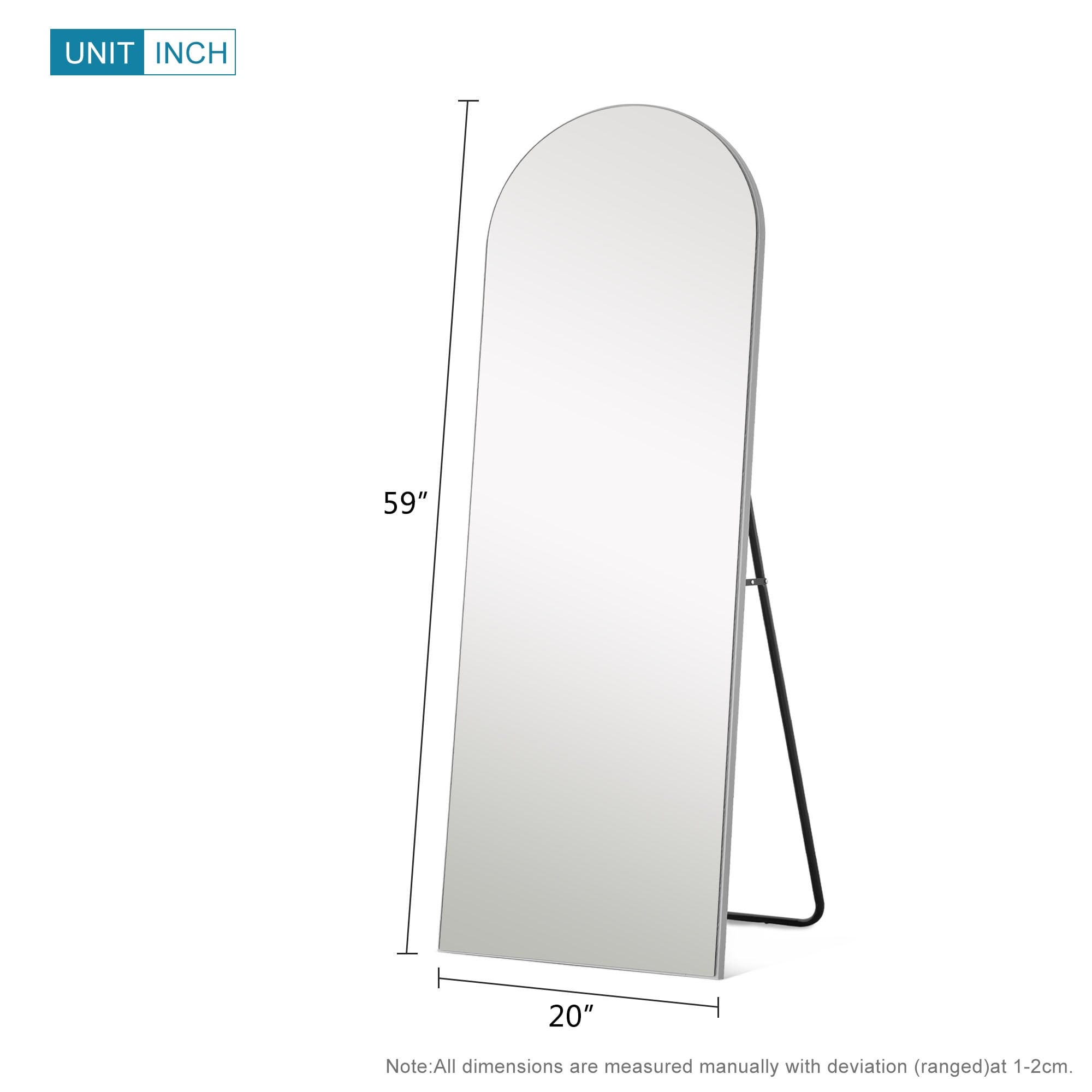 Lumioca Arched Full Length Standing Floor/ Wall Mirror