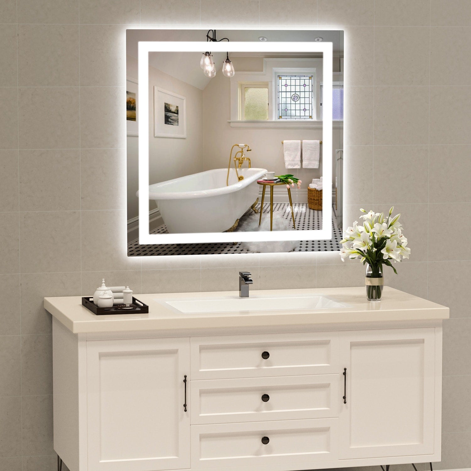 LED Mirror Backlit Front Lighted Bathroom Vanity Mirror