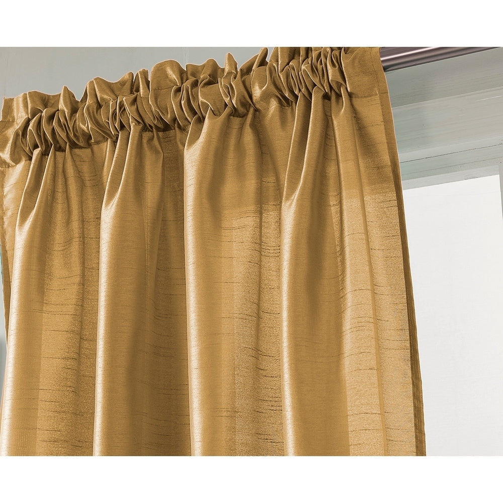 Porch & Den Eads Faux Silk 90-inch Rod Pocket Curtain Panel