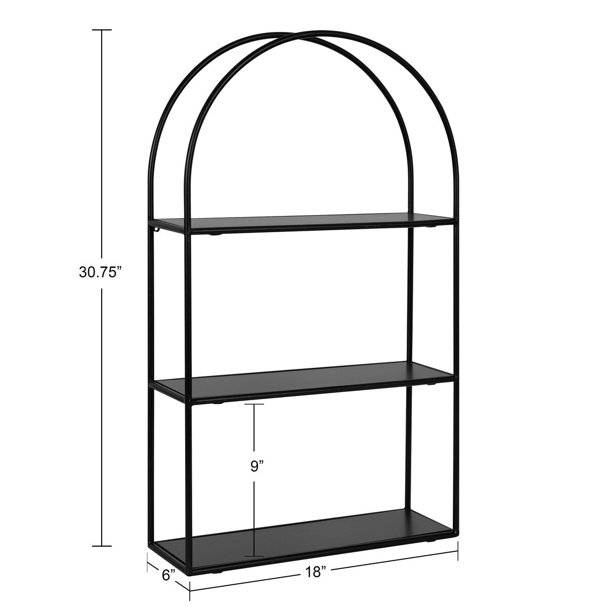 Kate and Laurel Monroe Metal Arch Shelf